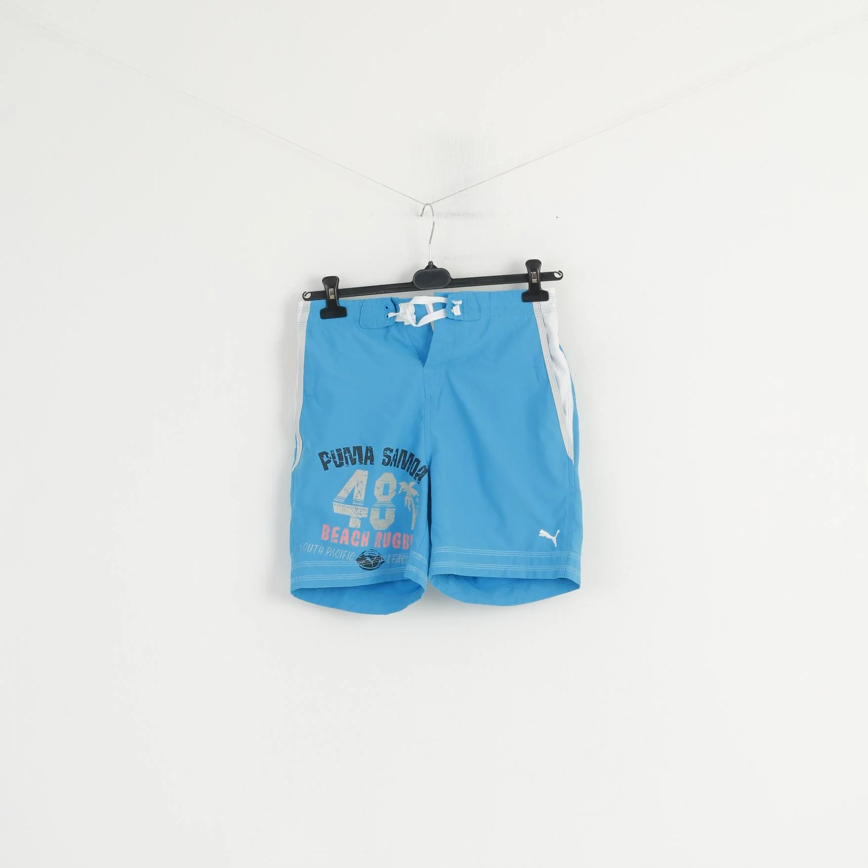 Puma Youth 16 Age 176 Shorts Turquoise Mesh Lined Beach Rugby Samoa