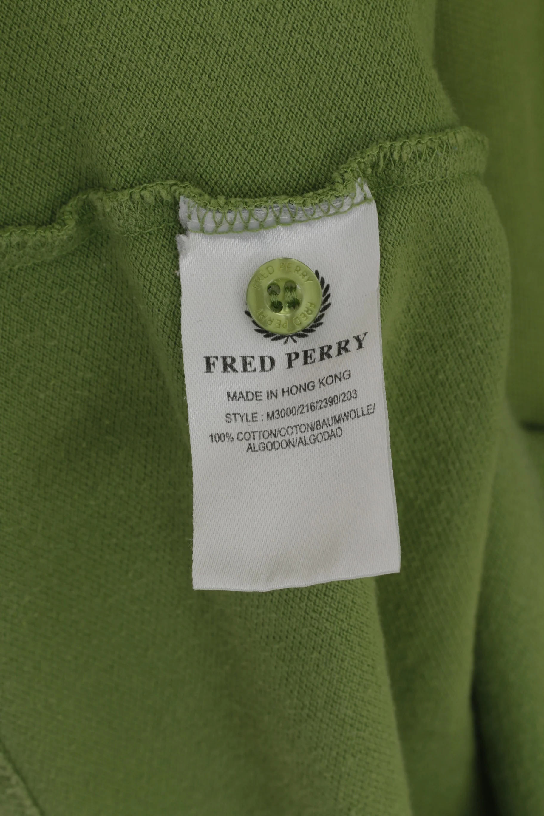 Fred Perry Men XS Polo Shirt Green Cotton Pique Short Sleeve Plain Top - Image 4