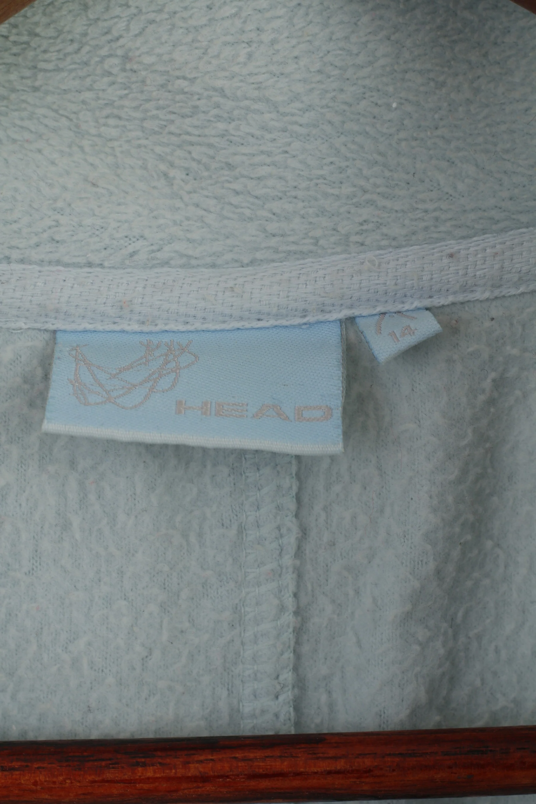 HEAD Women 14 M Fleece Top Light Blue Full Zipper Casual Sweatshirt - Image 4