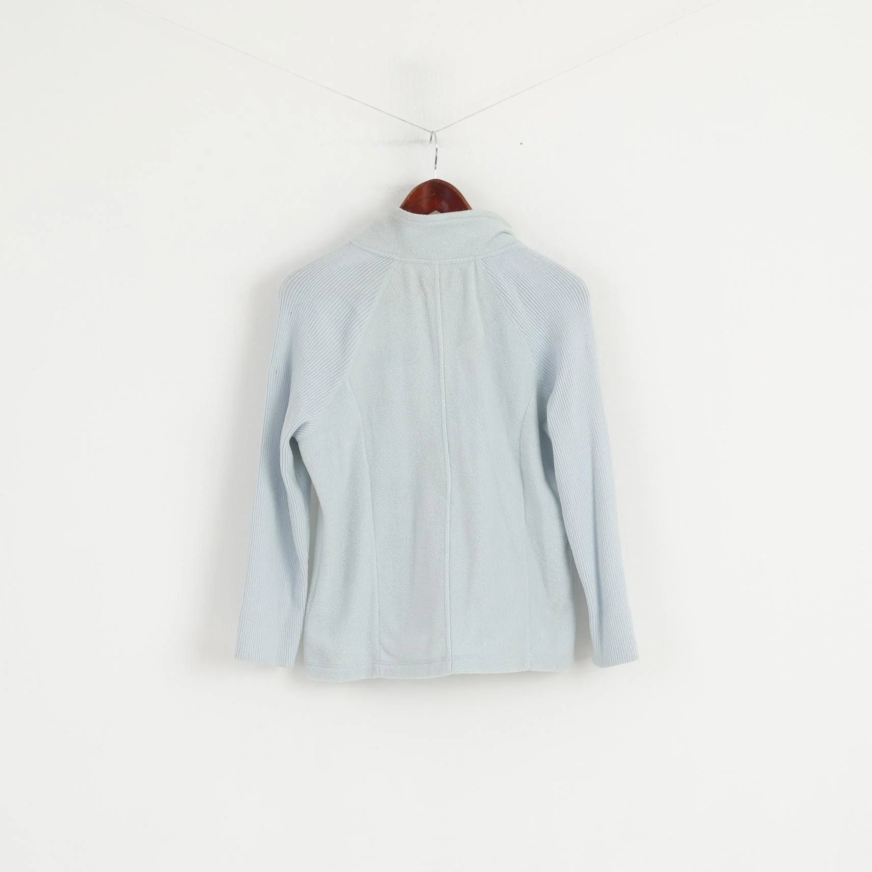 HEAD Women 14 M Fleece Top Light Blue Full Zipper Casual Sweatshirt - Image 6