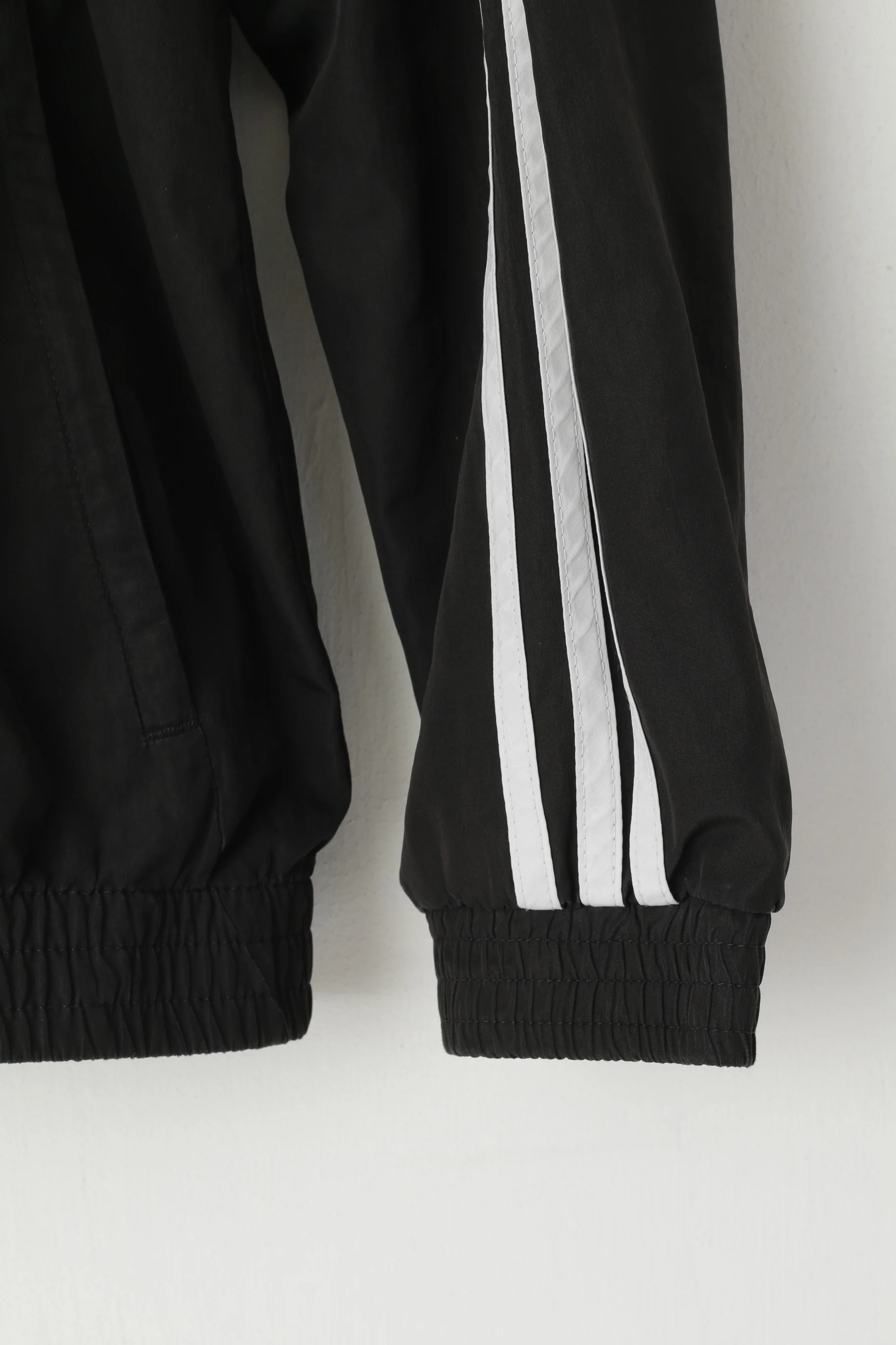 Adidas Men M Jacket Black Sport Full Zipper 3 Stripe Training Activewear Top - Image 3