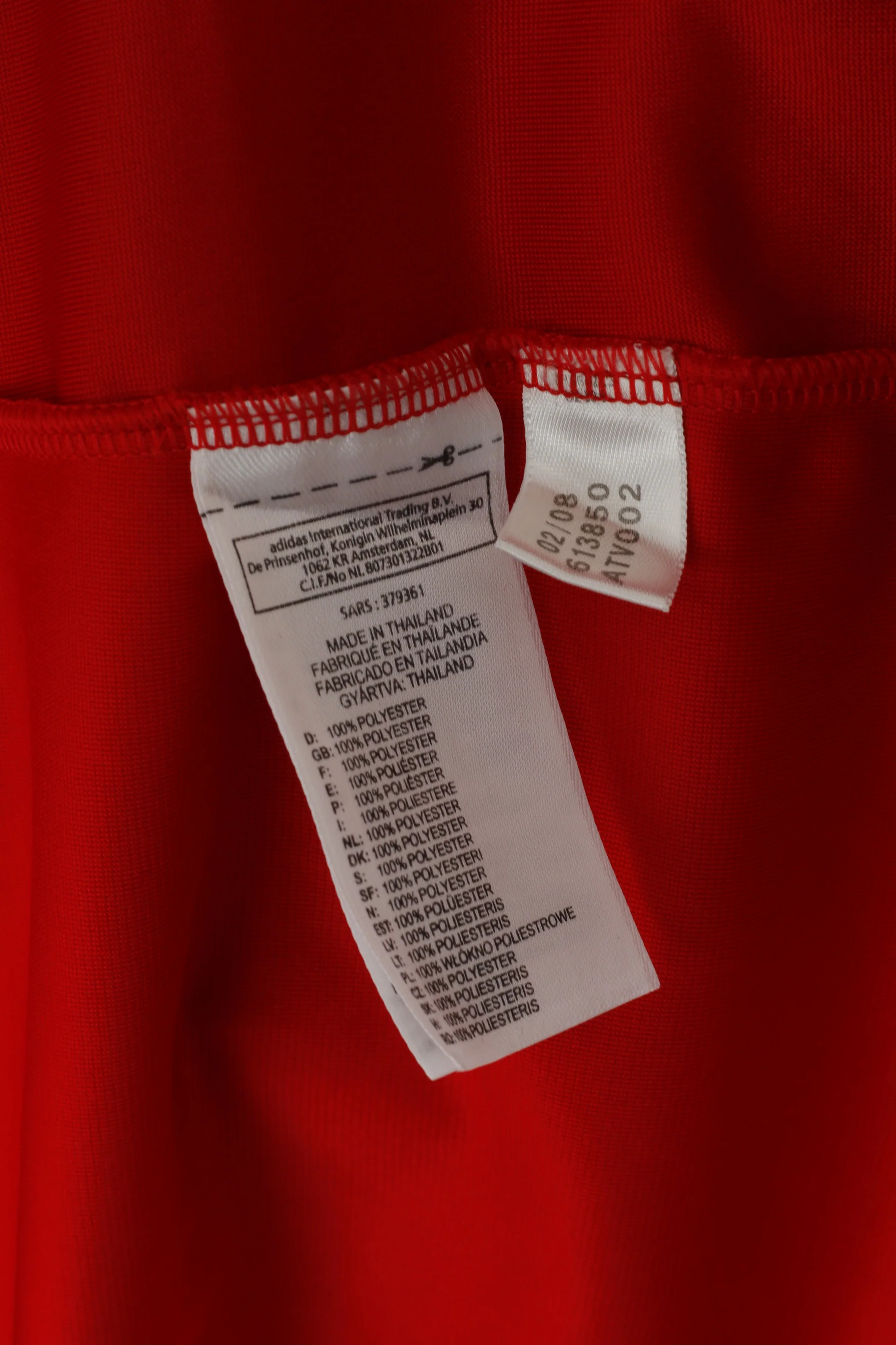Adidas Men XL Shirt Red Deutscher Fussball Bund Football Vintage Jersey Top - Image 5