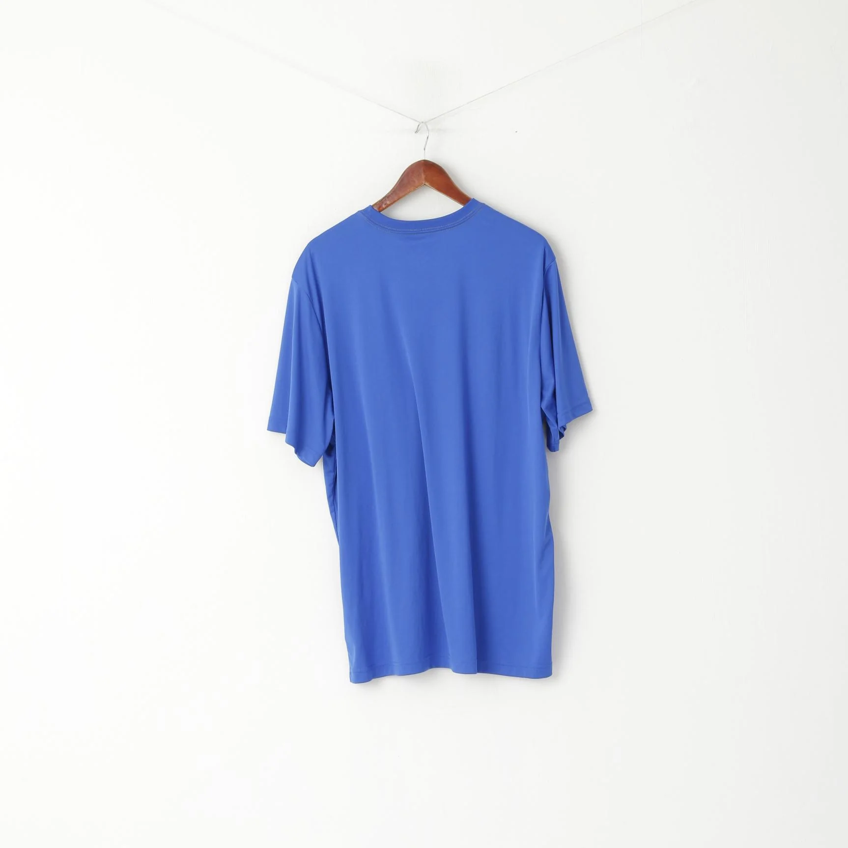 Nike Men XXL Shirt Blue Dri-Fit Logo Activewear Football Sport Top - Image 6