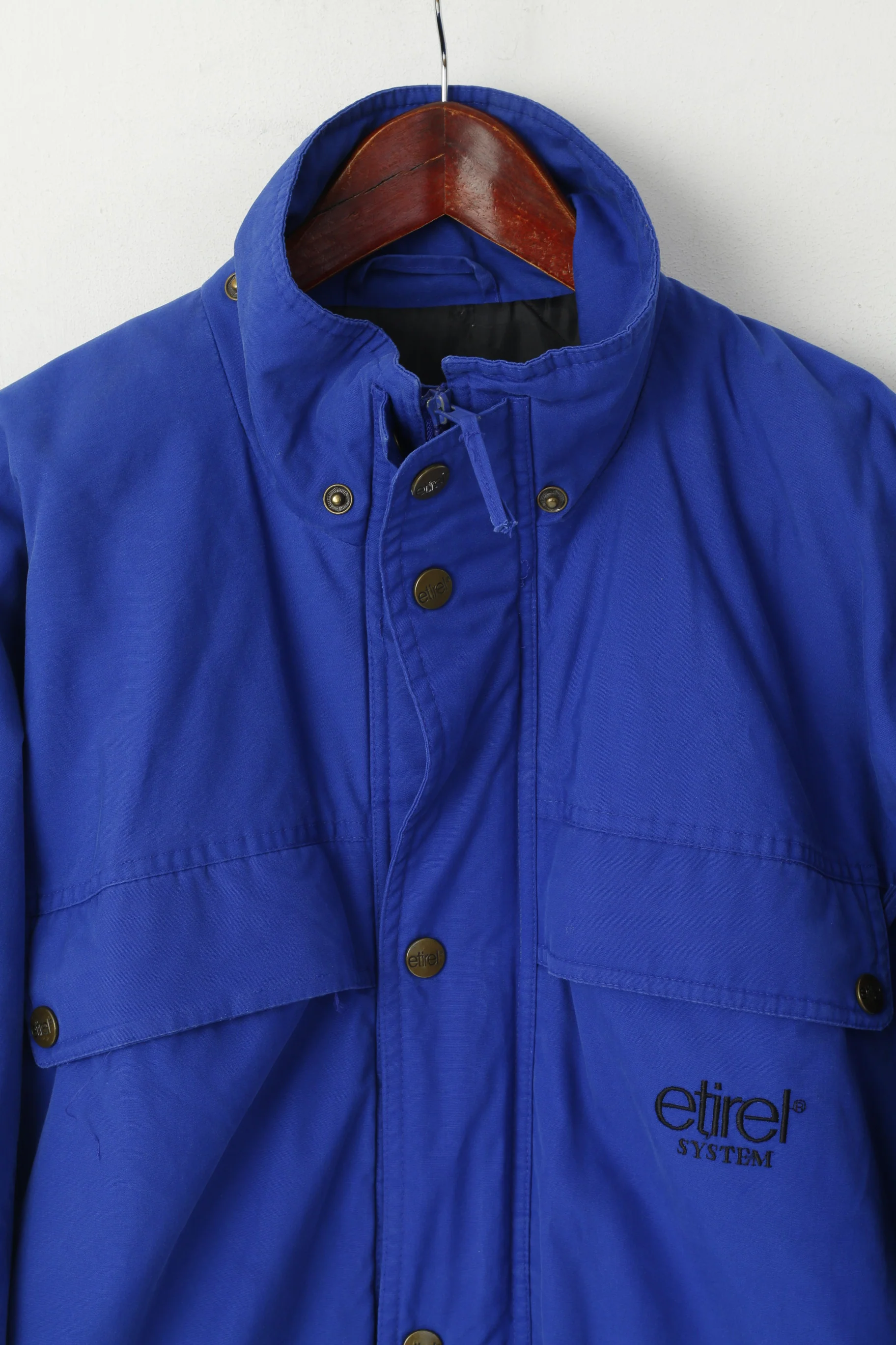 Etirel Le Style Sportif Men M Jacket Blue Cotton Padded Vintage Outdoor Parka - Image 2
