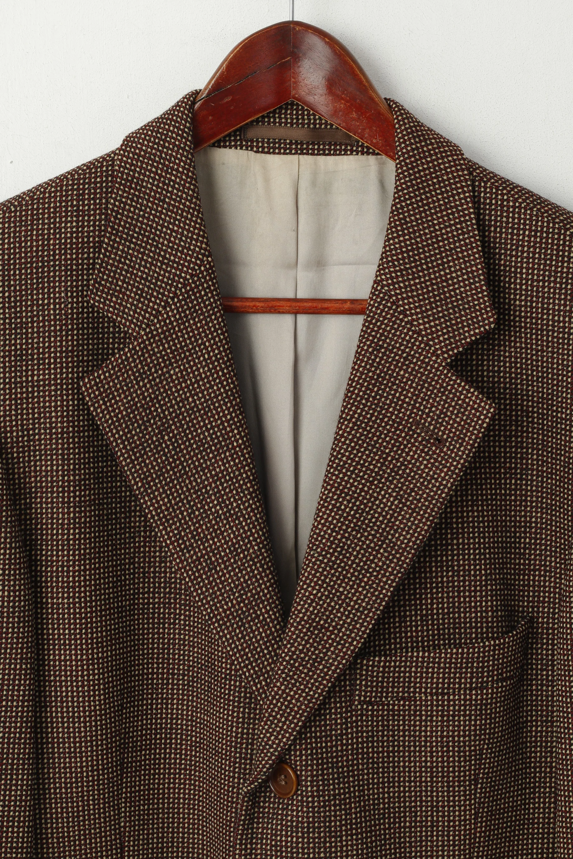 Hugo Boss Men 40 50 Blazer Brown Einstein Wool Look Mr Single Breasted Jacket - Image 2