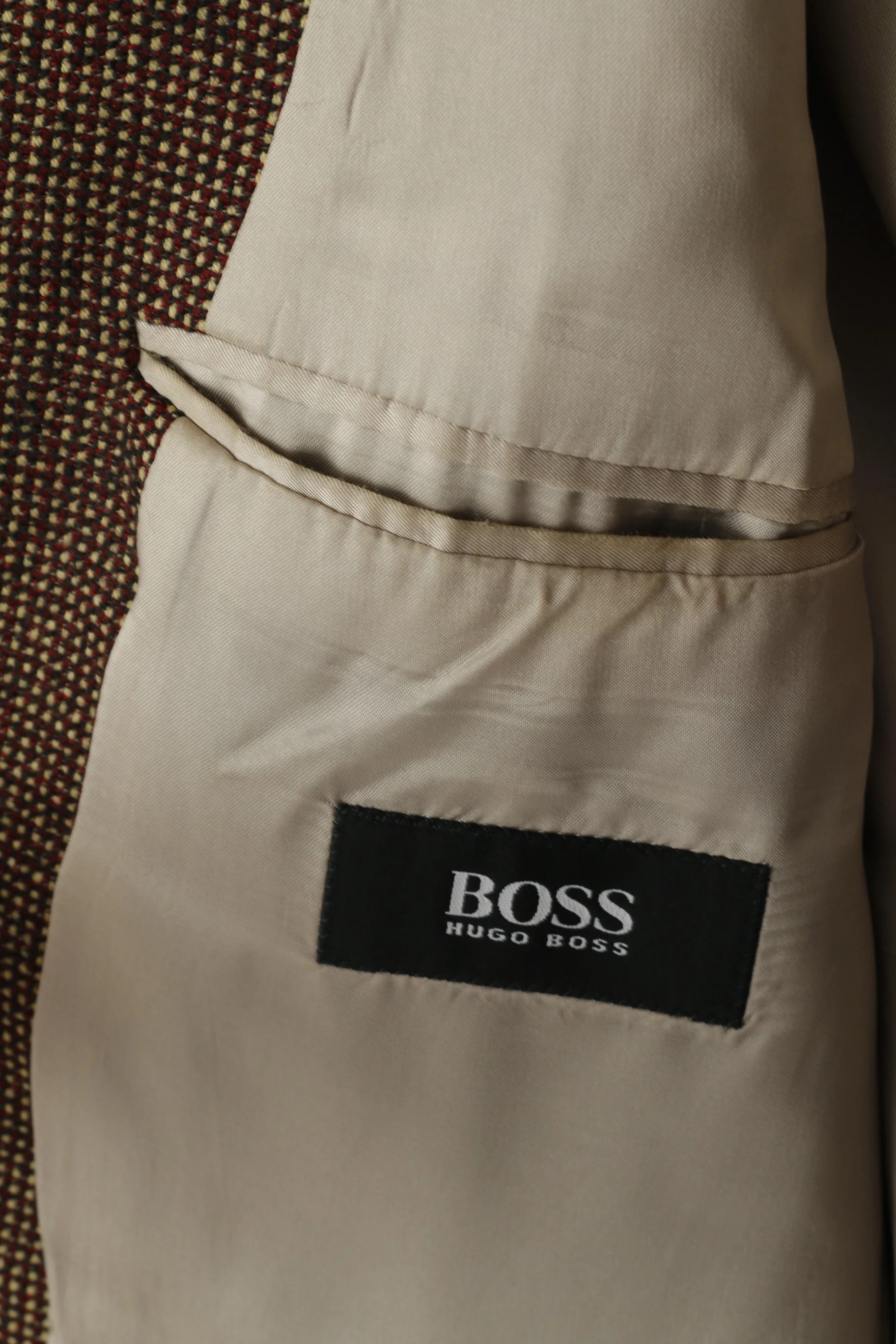 Hugo Boss Men 40 50 Blazer Brown Einstein Wool Look Mr Single Breasted Jacket - Image 4