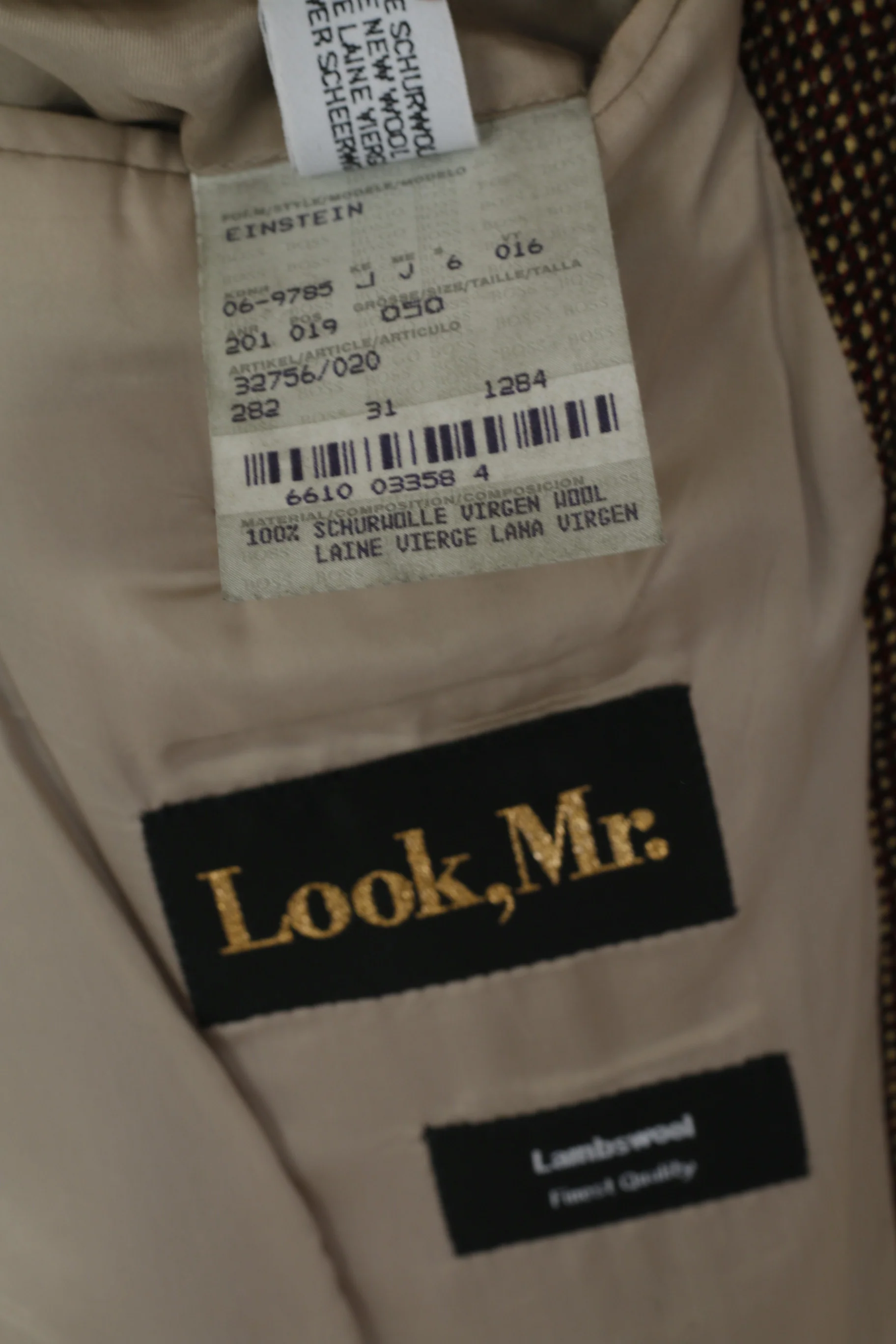 Hugo Boss Men 40 50 Blazer Brown Einstein Wool Look Mr Single Breasted Jacket - Image 5