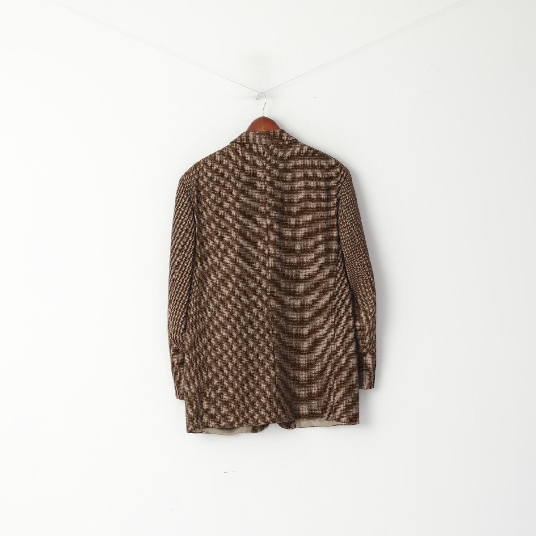 Hugo Boss Men 40 50 Blazer Brown Einstein Wool Look Mr Single Breasted Jacket - Image 6