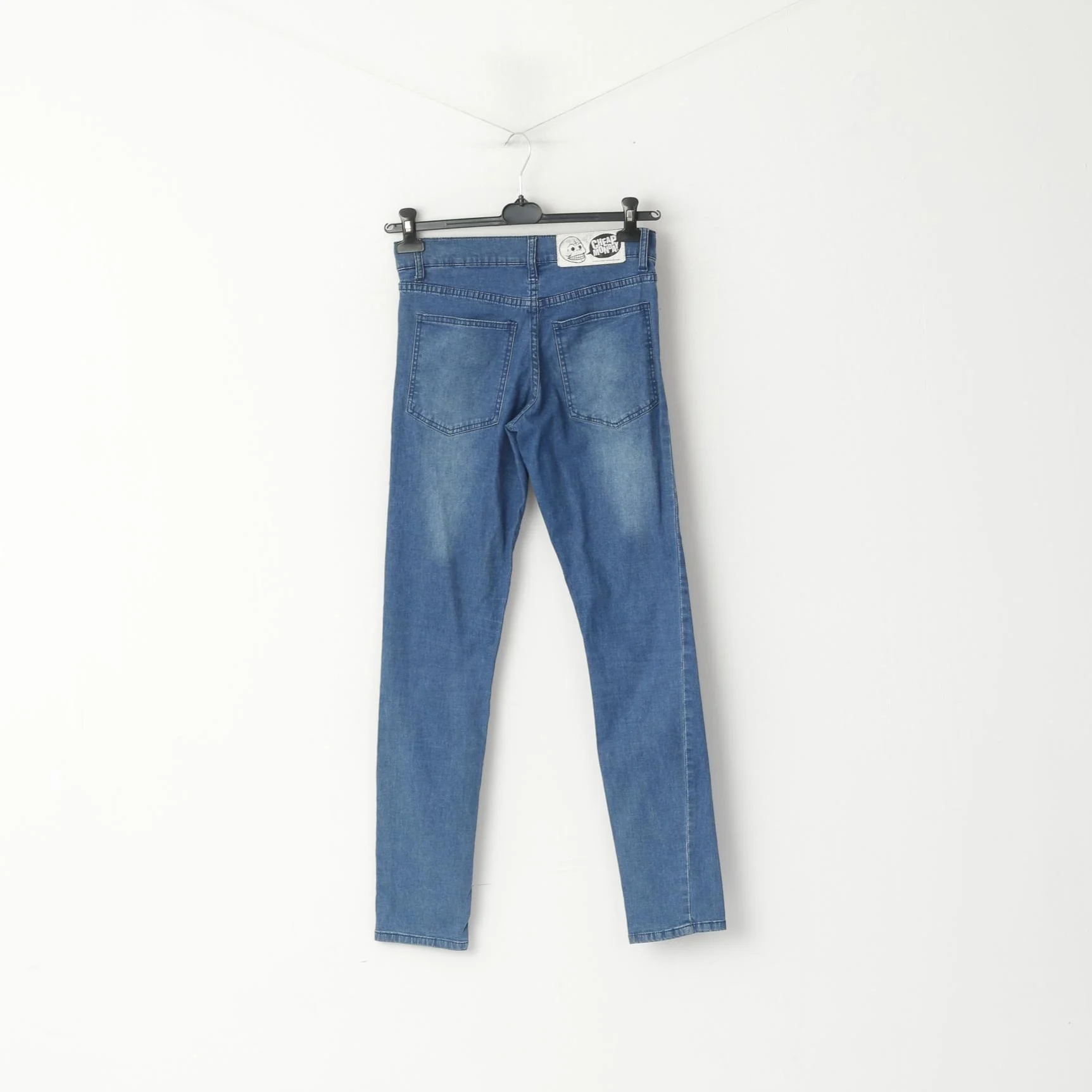 Cheap Monday Women 28 Jenas Trousers Blue Cotton Tight Denim Skinny Pants - Image 6