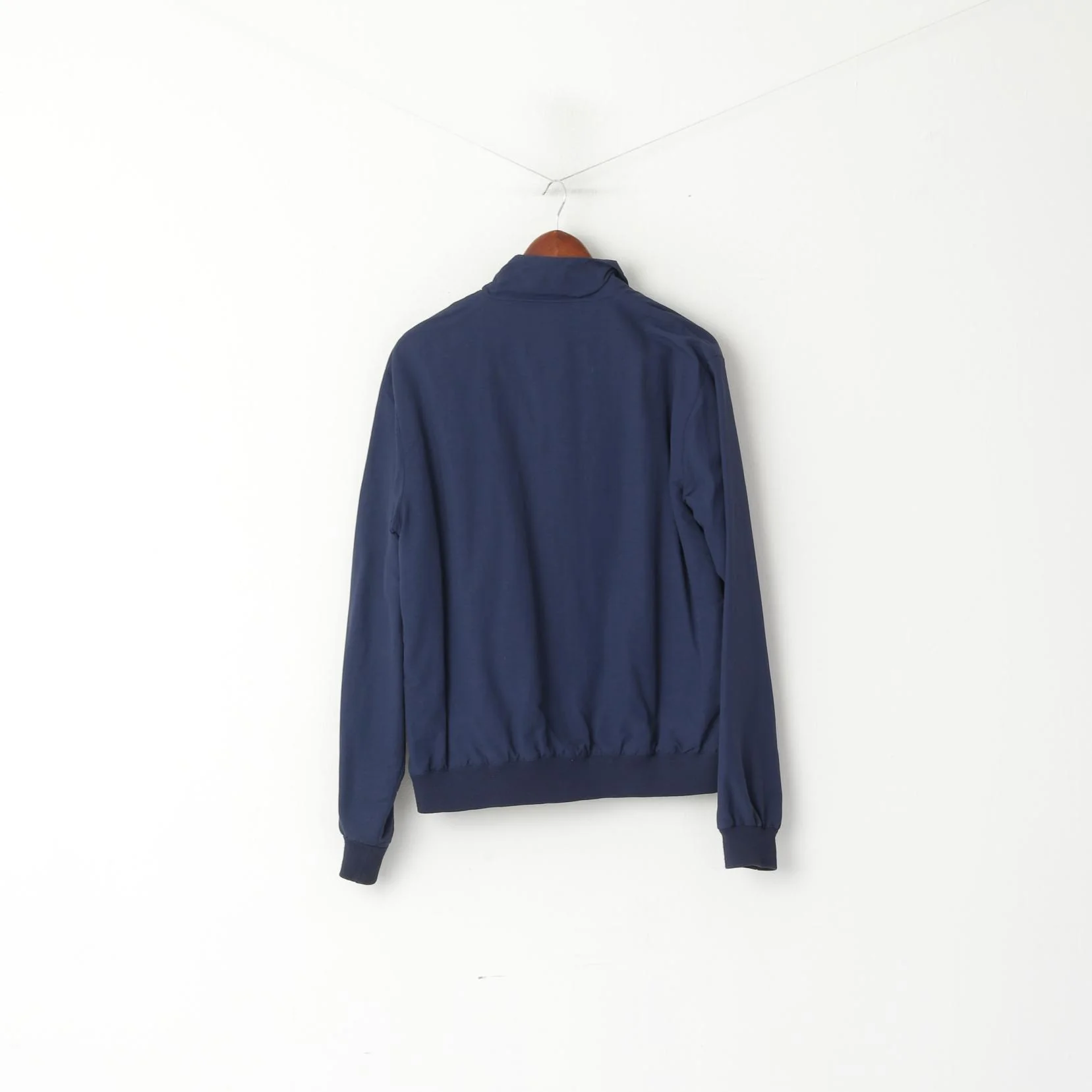 Fila Men 52 L (M) Jacket Navy Nylon Waterproof Classic Zip Up Harrington Sport Top - Image 6
