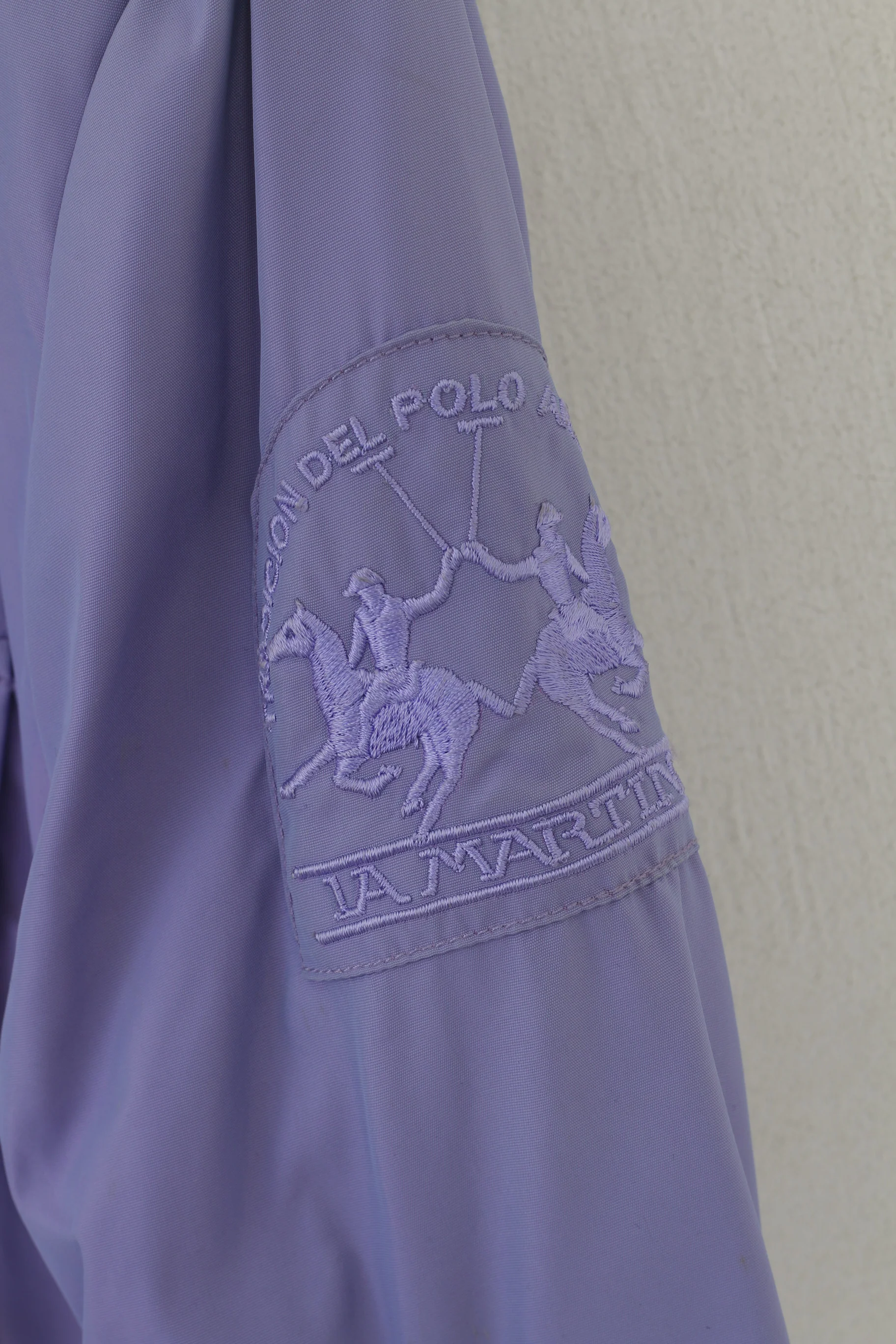 La Martina Saddlery Women XL (M) Jacket Purple Nylon Lightweight Polo Argentino Top - Image 6