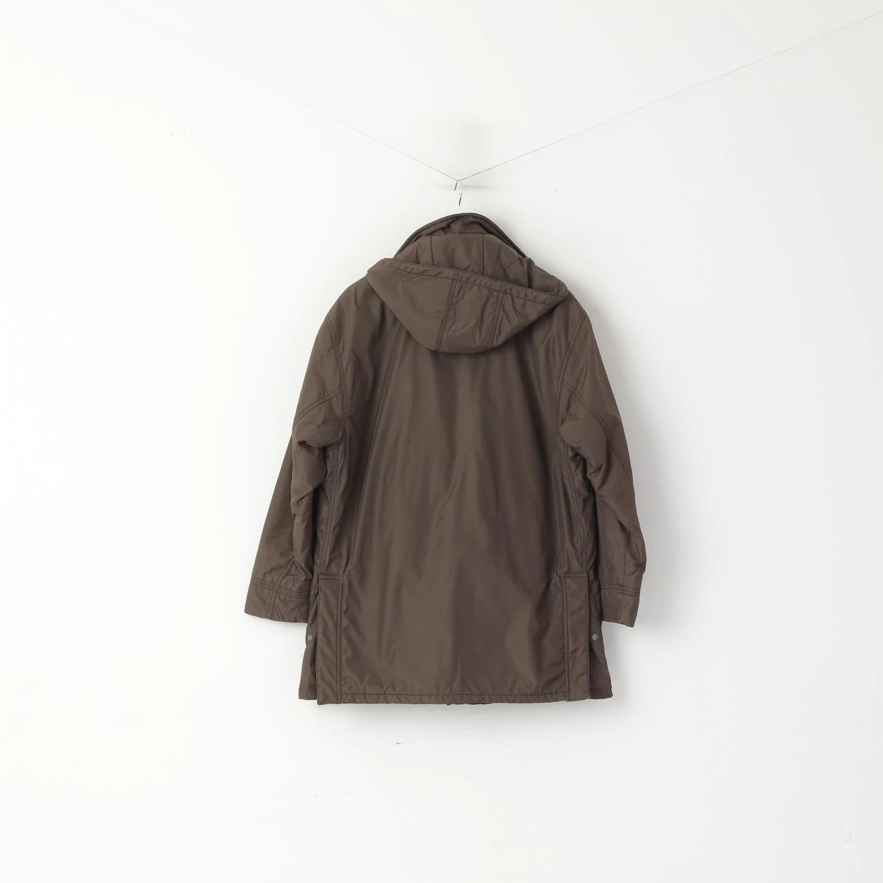 Peak Performance Men S Jacket Brown Nylon Hooded Padded Winter Outdoor Parka - Image 7
