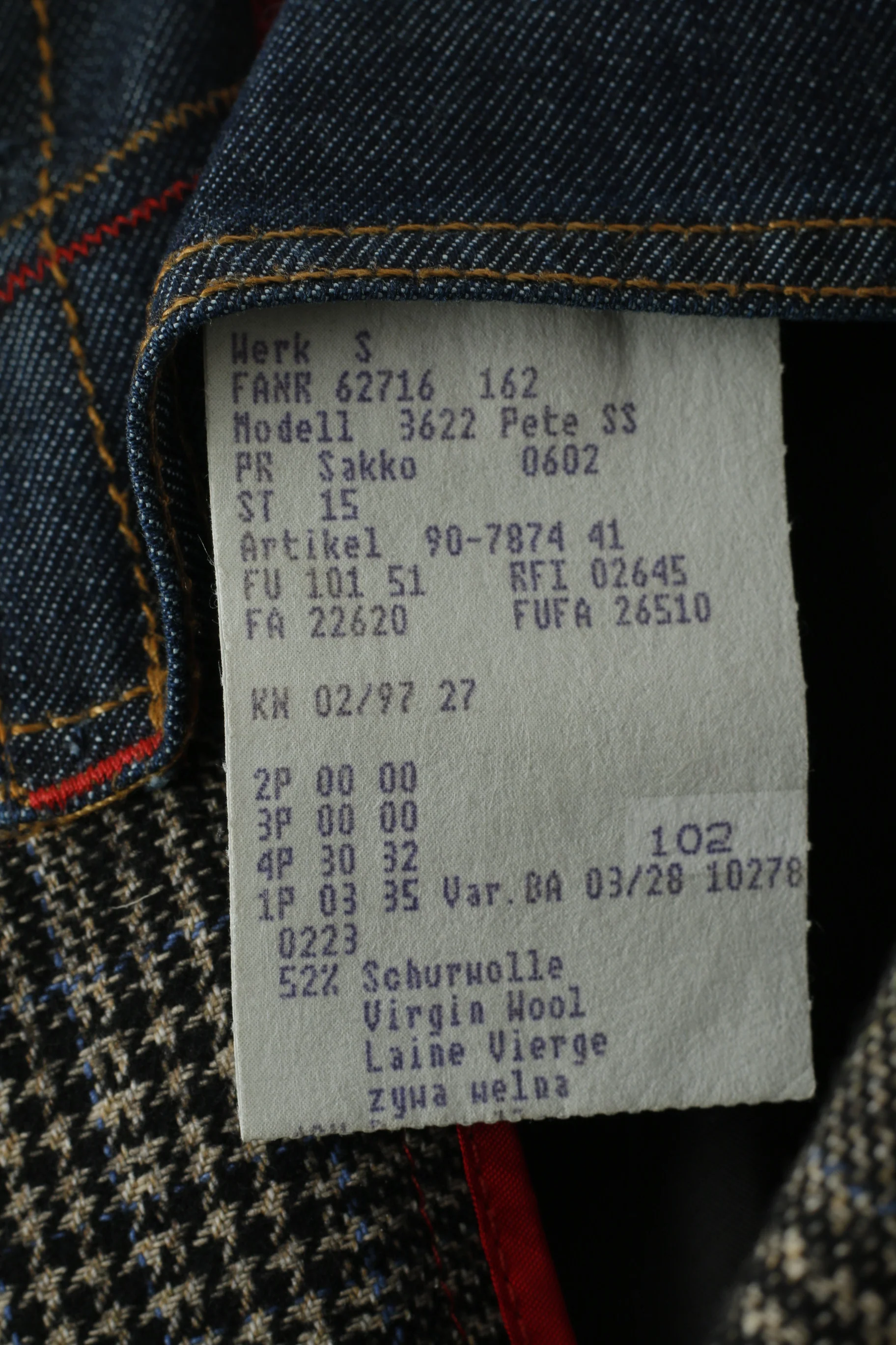 CG Get Prestige Pochhacker Men 102 40 Blazer Gray Check Wool Single Breasted Jacket - Image 6