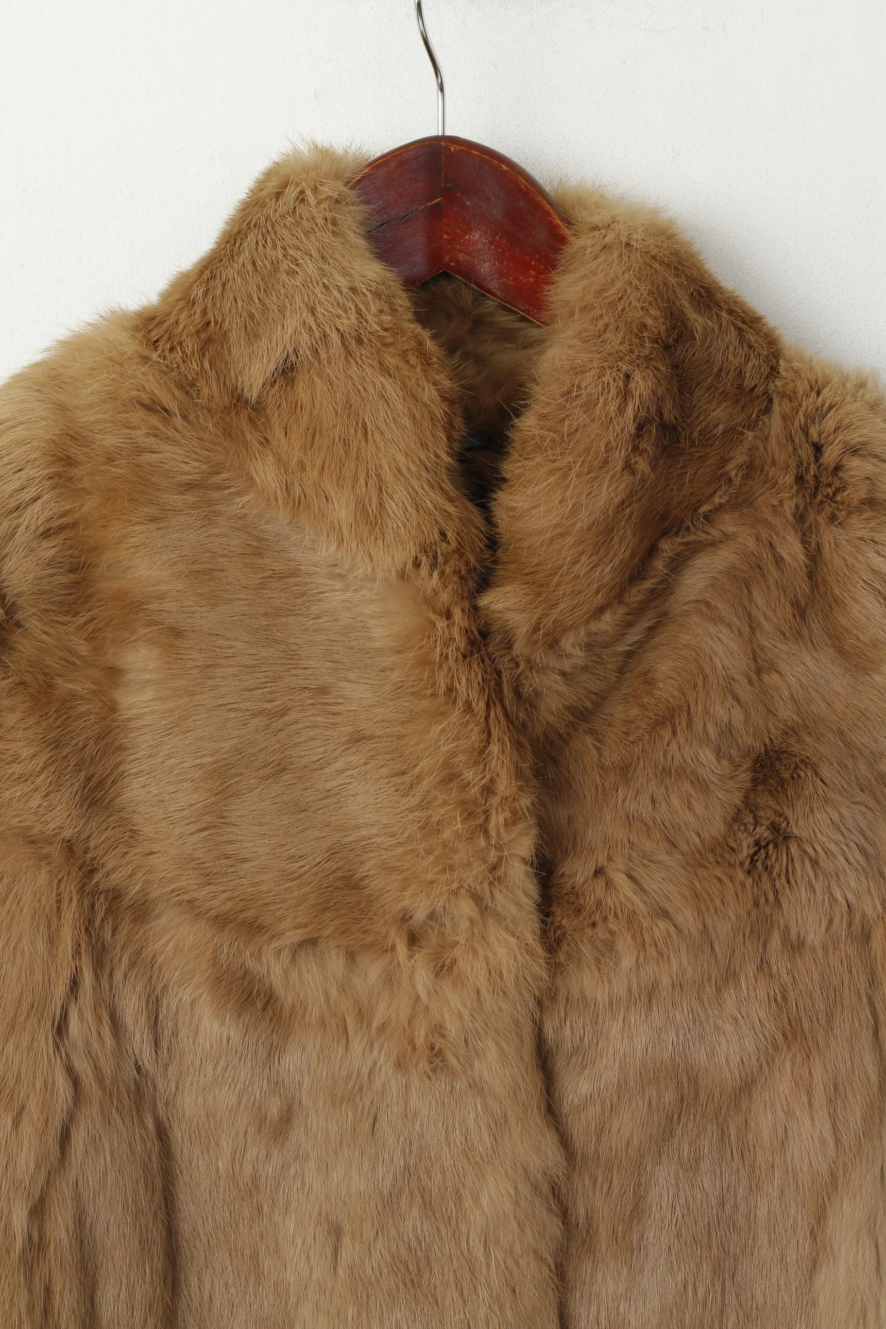 Vintage Women S Jacket Brown Authentic 100% French Rabbit Hair Soft Boho Top - Image 2