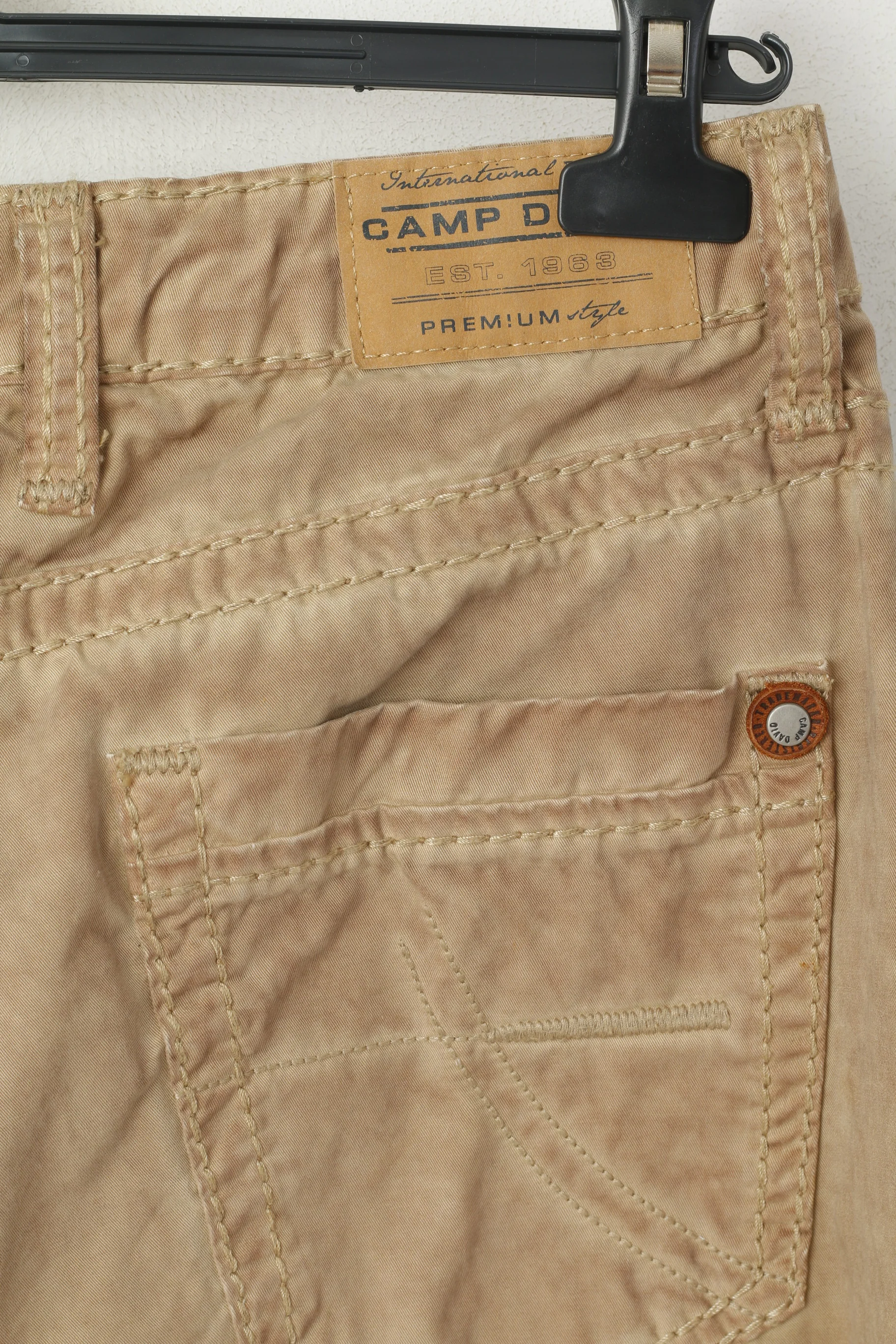 Camp David Men M 34 Trousers Brown Faded Cotton High Quality Casual Pants - Image 7