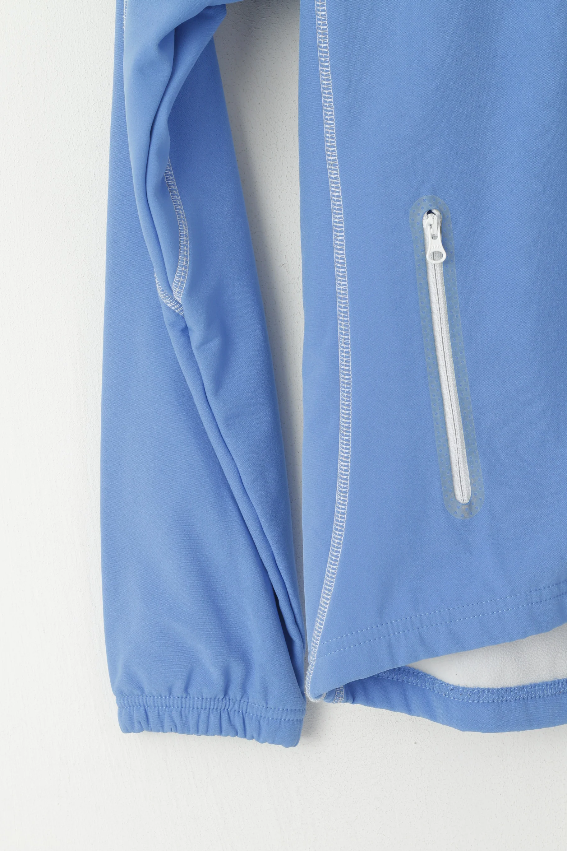Bagheera Women XS Jacket Blue Sportswear Fleece Lined Zip Up Warm Top Retro Top - Image 3