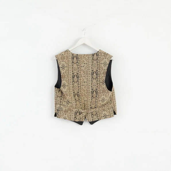 Guy Clerac Paris Women 42 Waistcoat Brown Vintage Buttoned Vest - Image 6