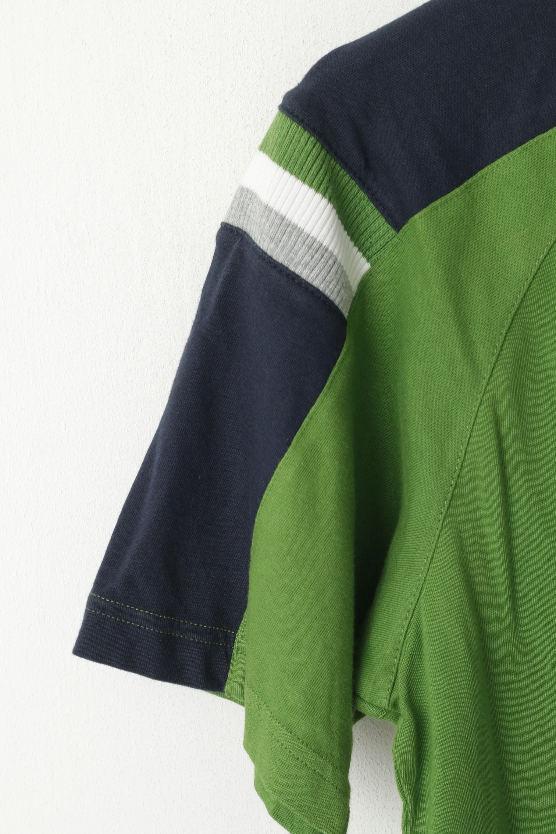 Adidas Men S Shirt Green Cotton Emroidered Logo Crew Neck Sport Traning Top - Image 3