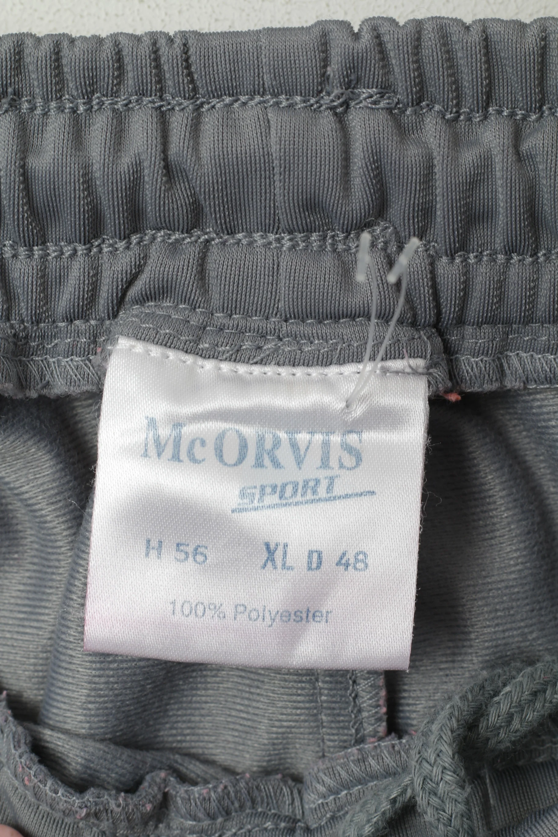 MC Orvis Sport Men 56 XL Sweatpants Grey Shiny Sportswear Side Snap Trousers - Image 3