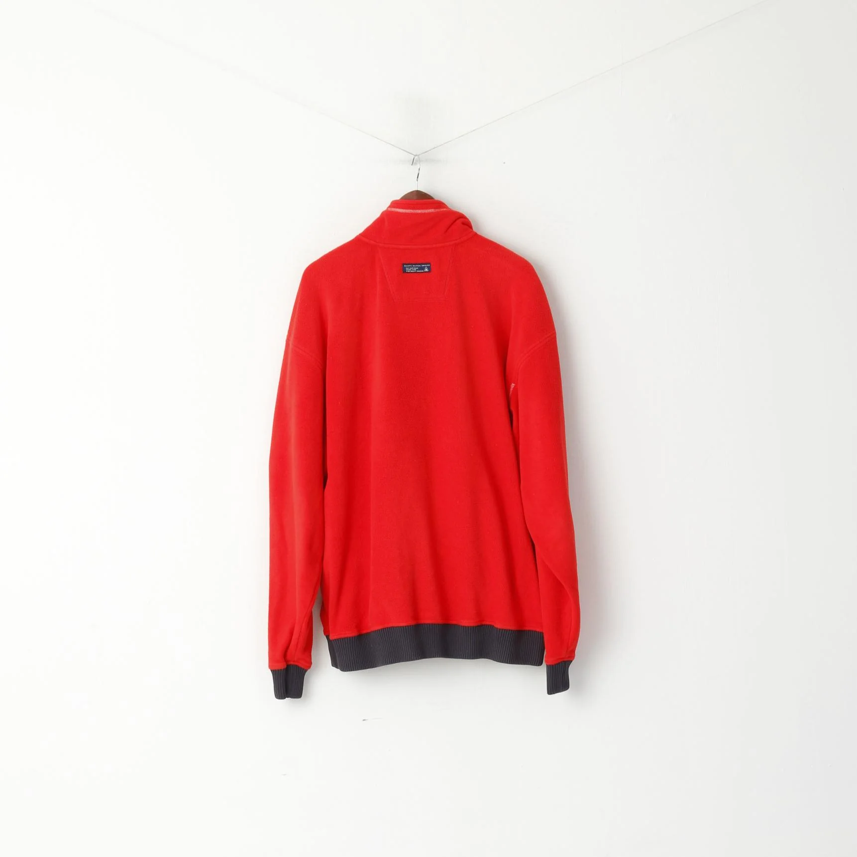 Gaastra Men XXL Fleece Top Red Full Zipper Pockt Casual Sport Sweatshirt - Image 7
