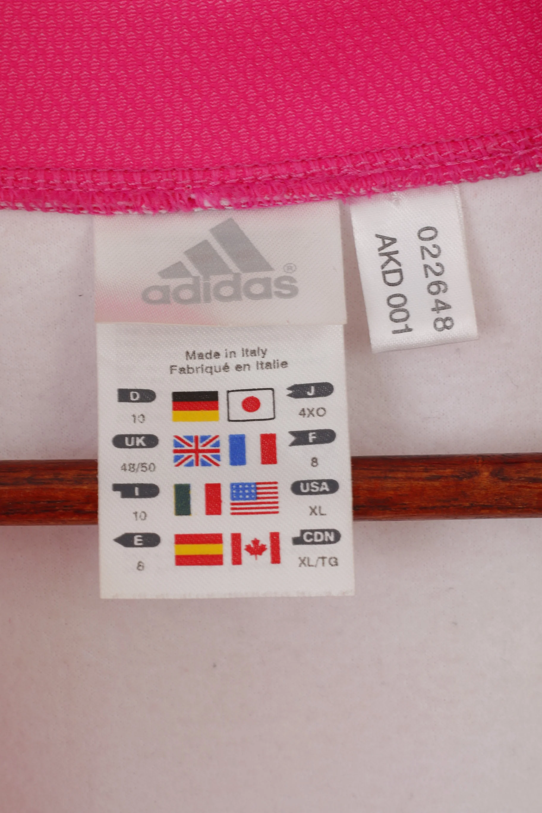 Adidas Men XL Cycling Jacket Pink Giant Bicycles Full Zipper Vintage Bike Wear Top - Image 5