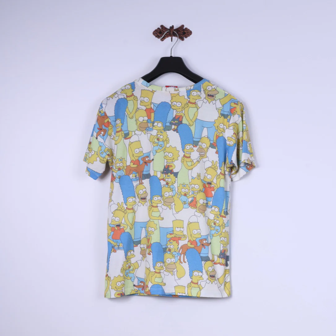 Hype The Simpsons Mens M T-Shirt Graphic Multi Printed Stretch Top - Image 8