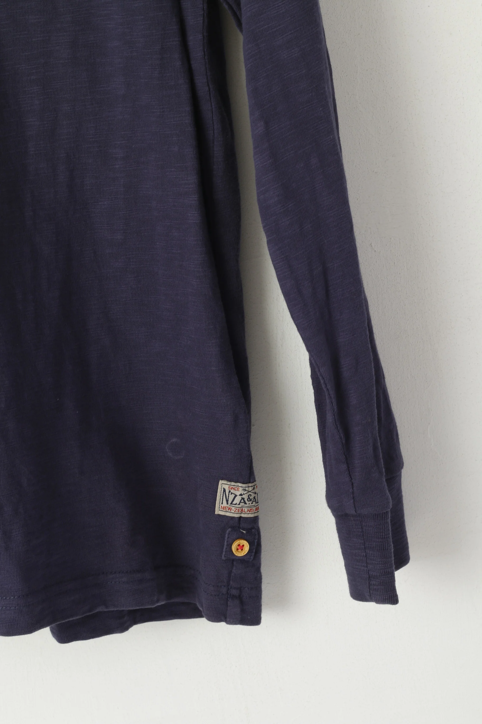 New Zealand Auckland Men L Shirt Navy Pacific Rescue Cotton Long Sleeve Top - Image 3