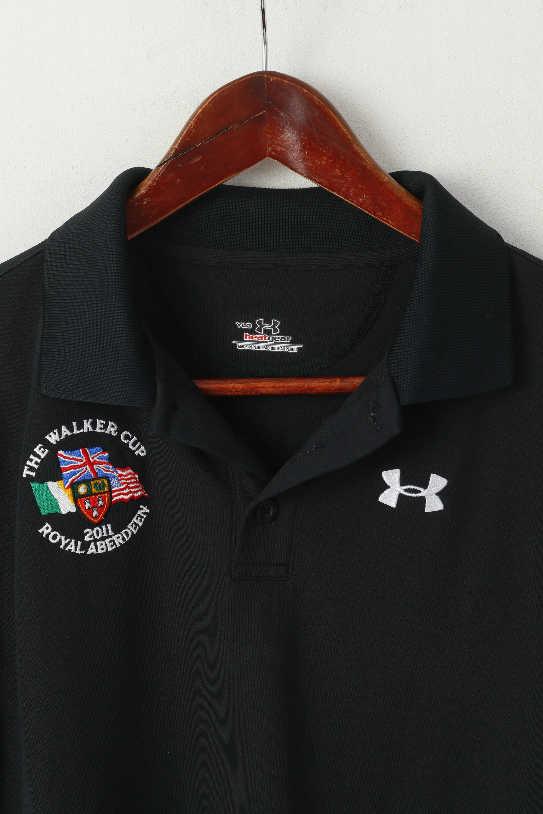 Under Armour Boys YLG 10 Age Shirt Black The Walker Cup 2011 Sport Jersey Top - Image 2