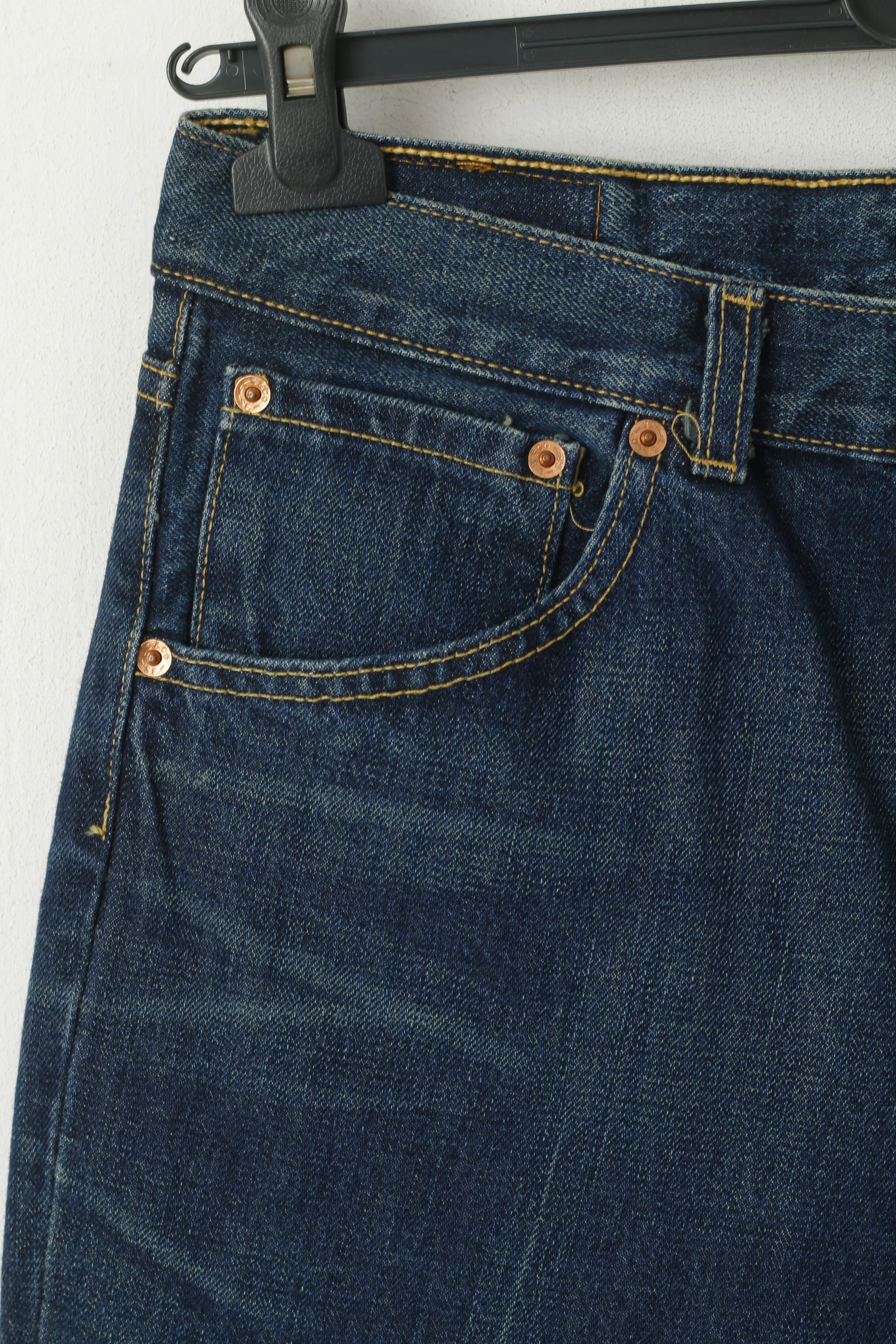 Levi Strauss & Co. Women 30 34 Trousers Navy Cotton Denim 525 Bootcut Pants - Image 2