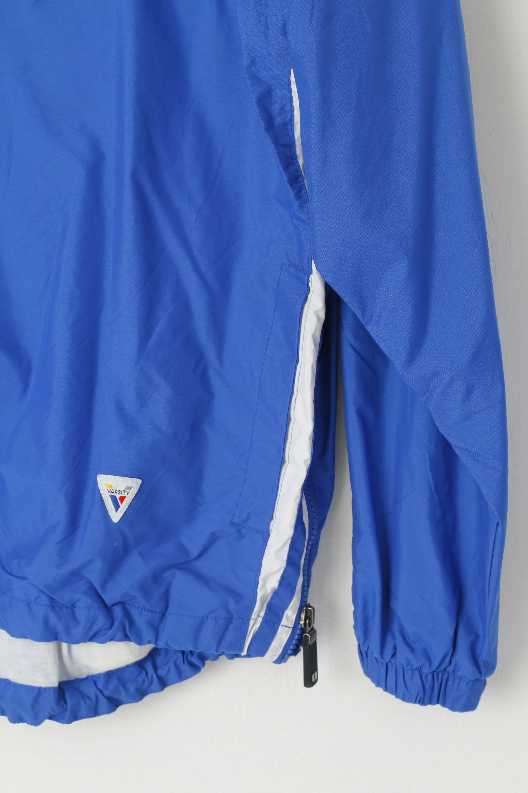 Holloway Varsity Men S Jacket Blue Nylon Barbers Hill Eagles Bomber Waterproof Pullover Top - Image 3