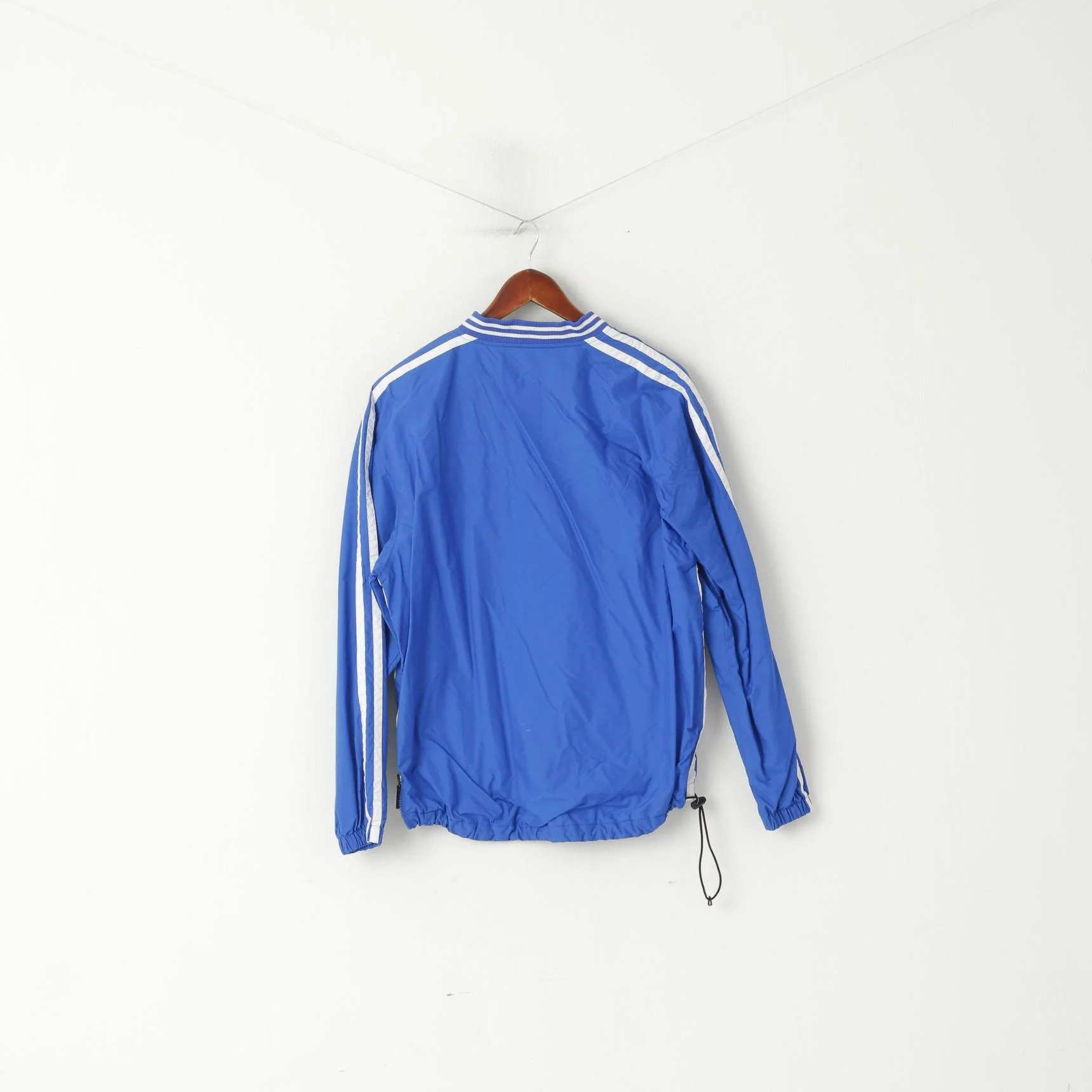 Holloway Varsity Men S Jacket Blue Nylon Barbers Hill Eagles Bomber Waterproof Pullover Top - Image 5