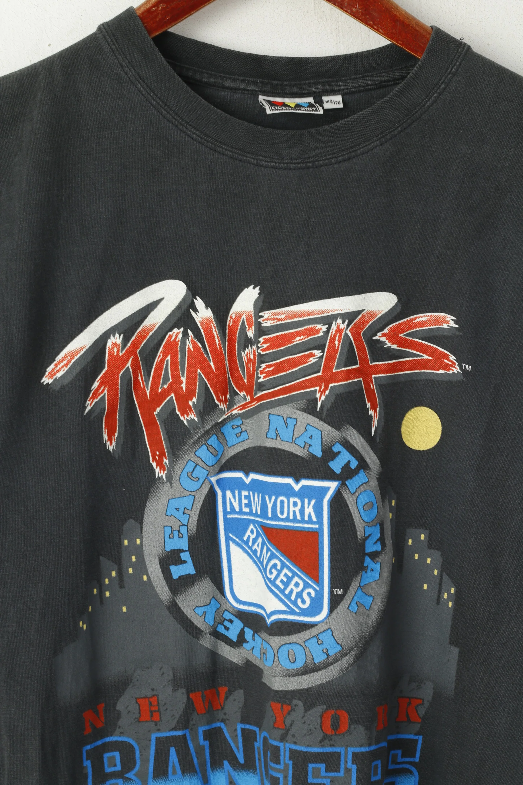 Licensprint Youth 160 -170 Shirt Grey NHL New York Rangers Hockey Top - Image 2