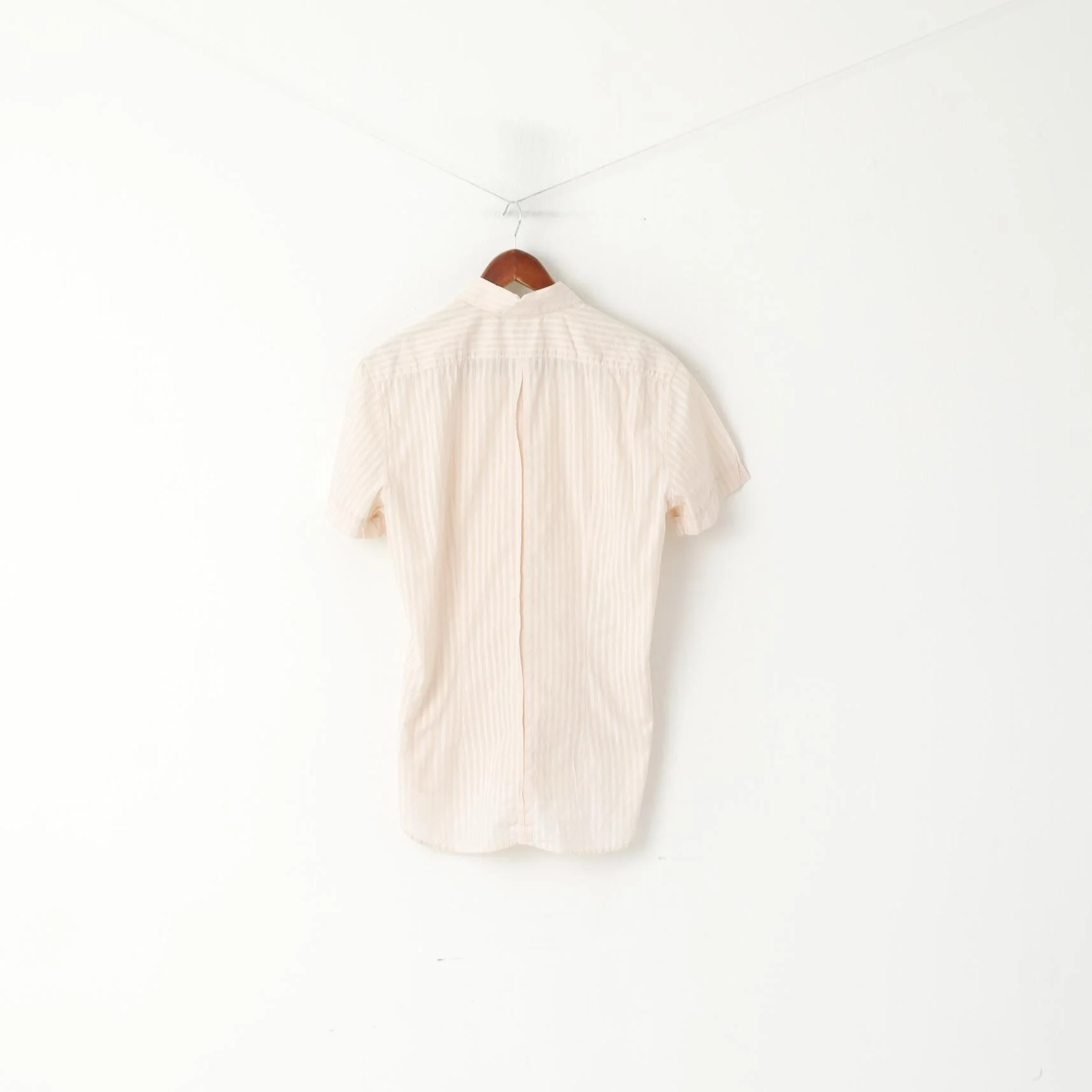 Paul Smith Women L Casual Shirt Pink Cotton Transparent Material Short Sleeve Top - Image 7