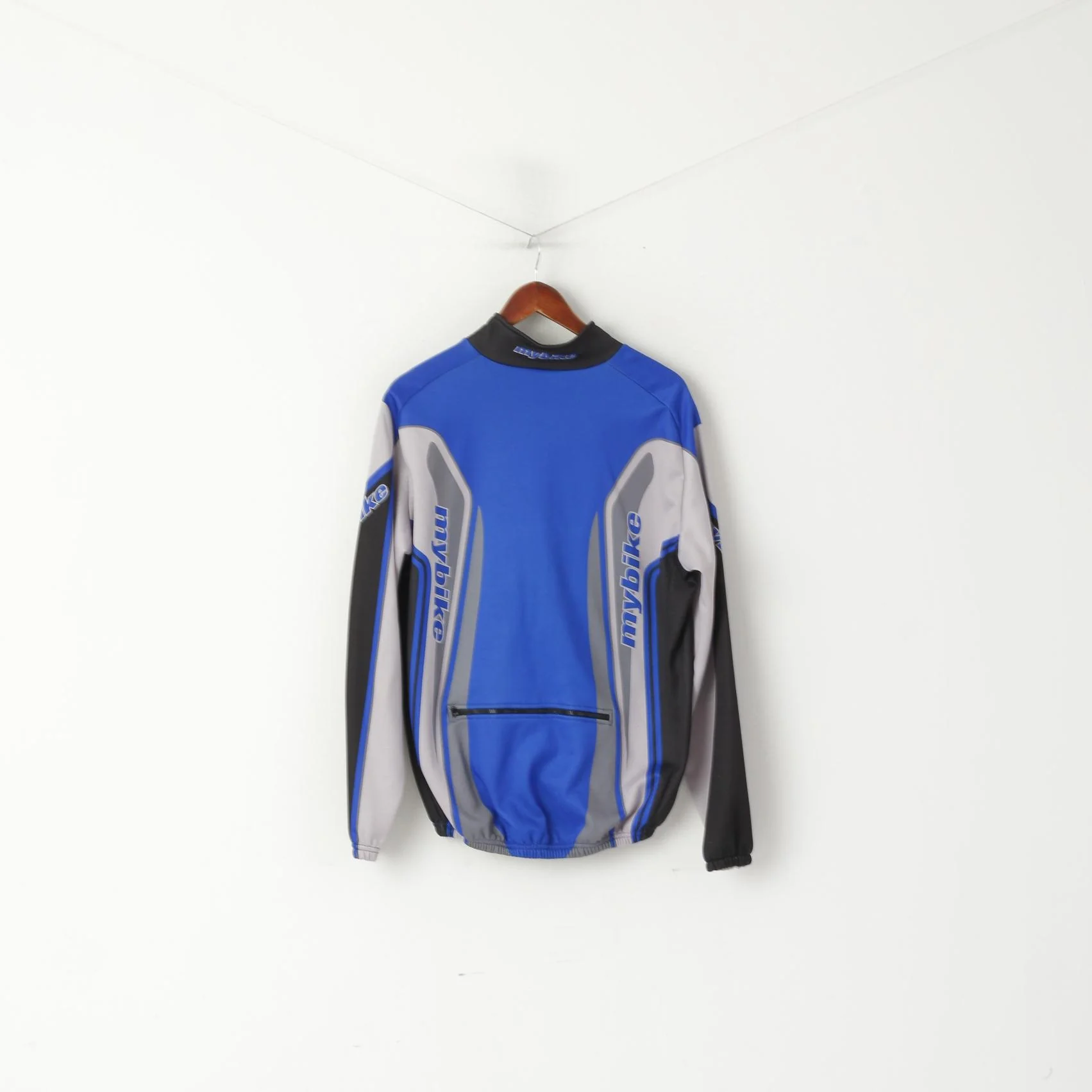 My Bike Men L Jacket Blue Cycling Zip Up Windstopper Marilena Model Top - Image 6