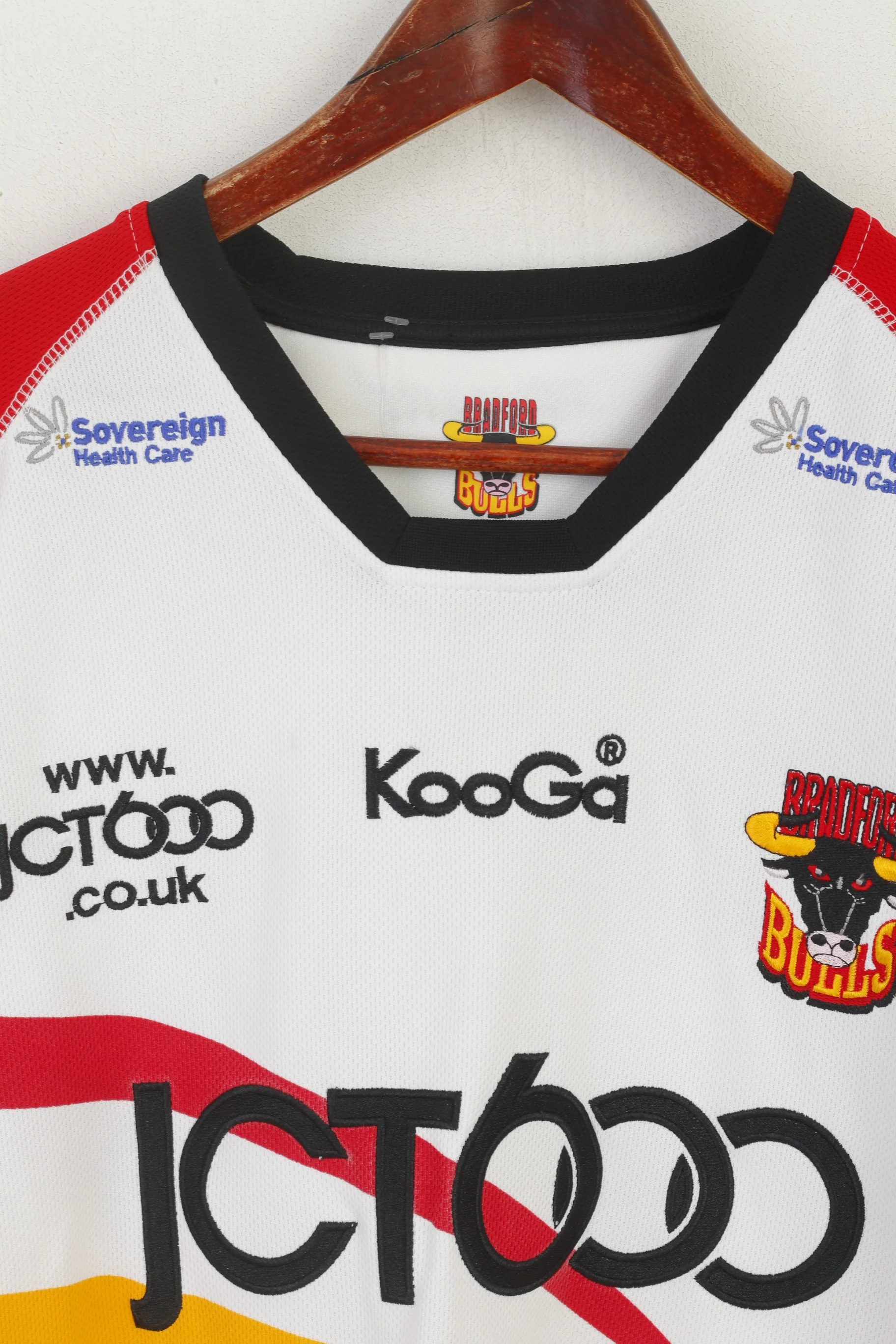 Bradford Bulls Official Men L Shirt White Rugby League Jamie Langley 2010 Jersey Top - Image 2