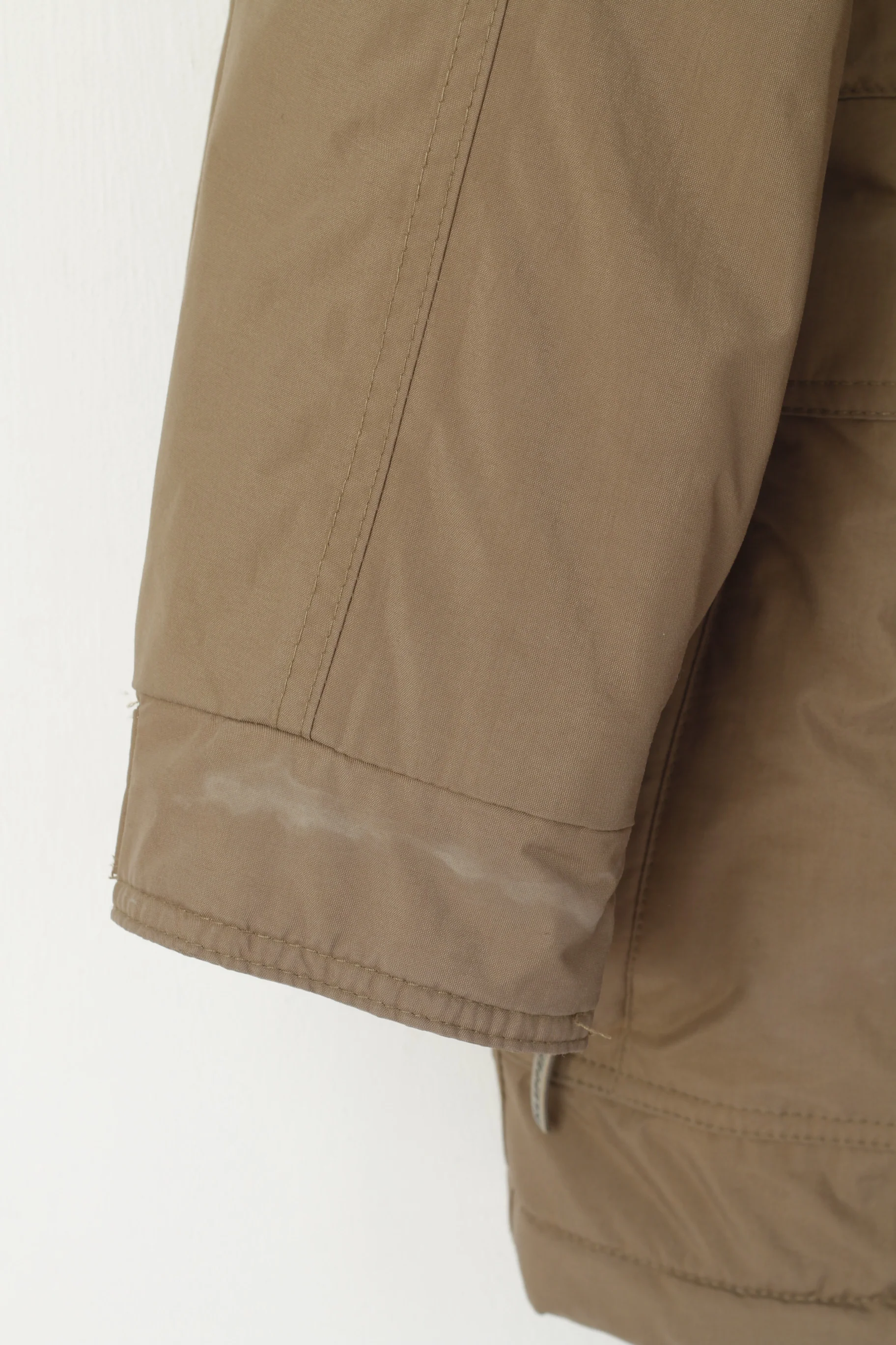 Klepper Men 52 L Jacket Brown Nylon Reflective Hidden Hood Aqua Stop Outdoor Top - Image 4