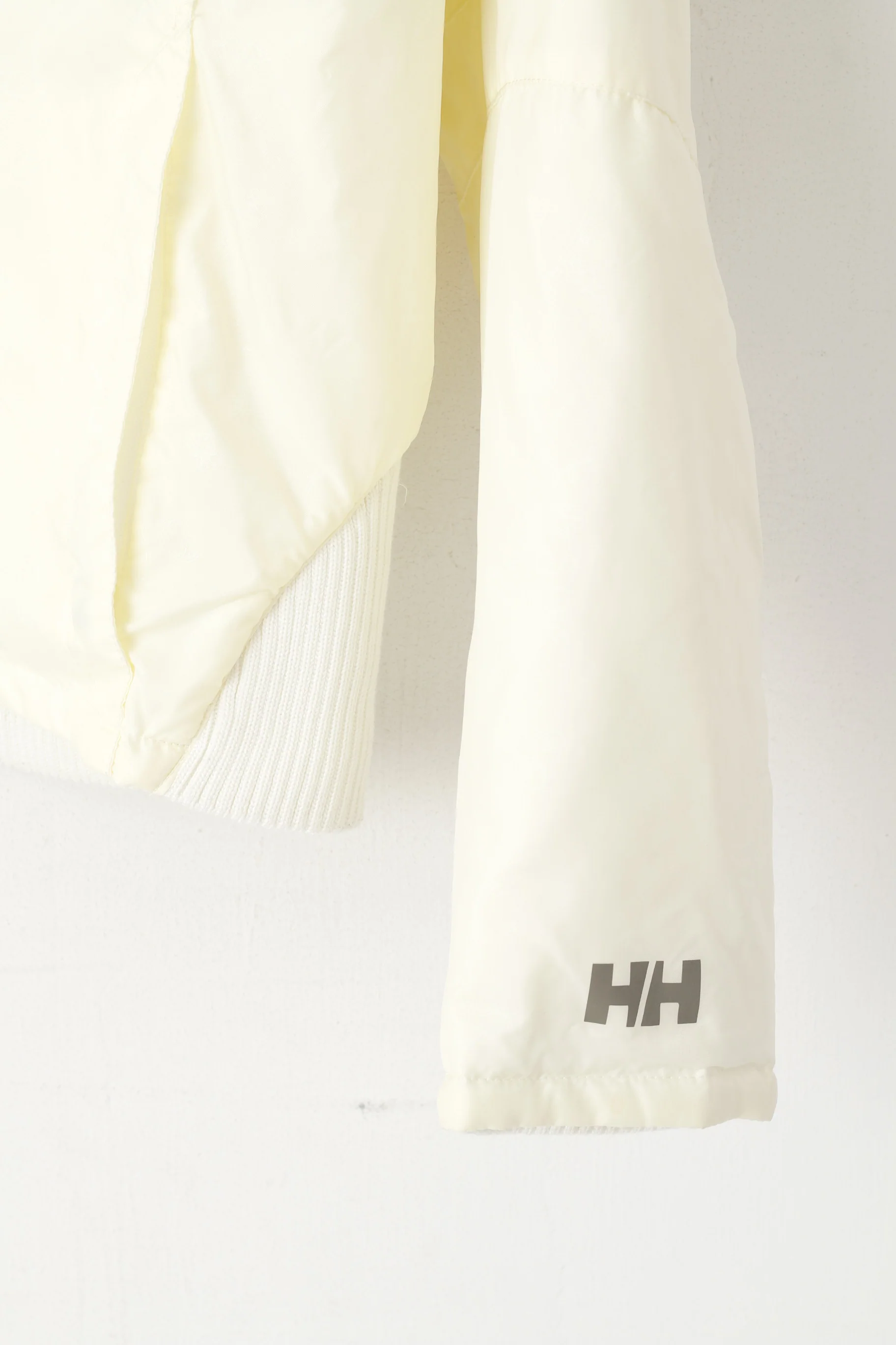 Helly Hansen Wome L Jacket Cream Bomber Nylon Waterproof Floral Cropped HH Top - Image 3