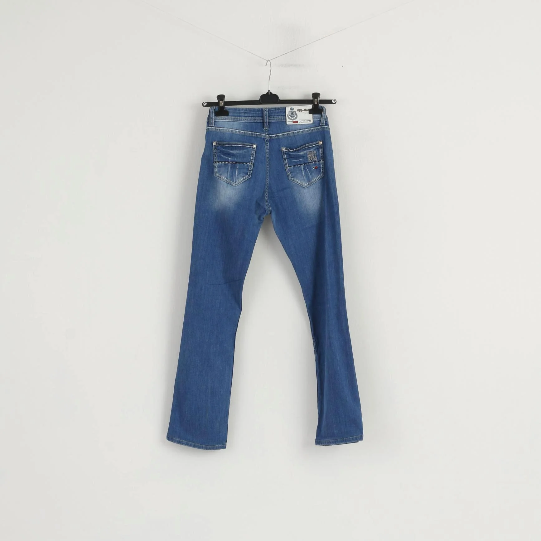 Tommy Hilfiger Women 30 Jeans Trousers Blue Cotton Straight Leg Casual Pants - Image 6
