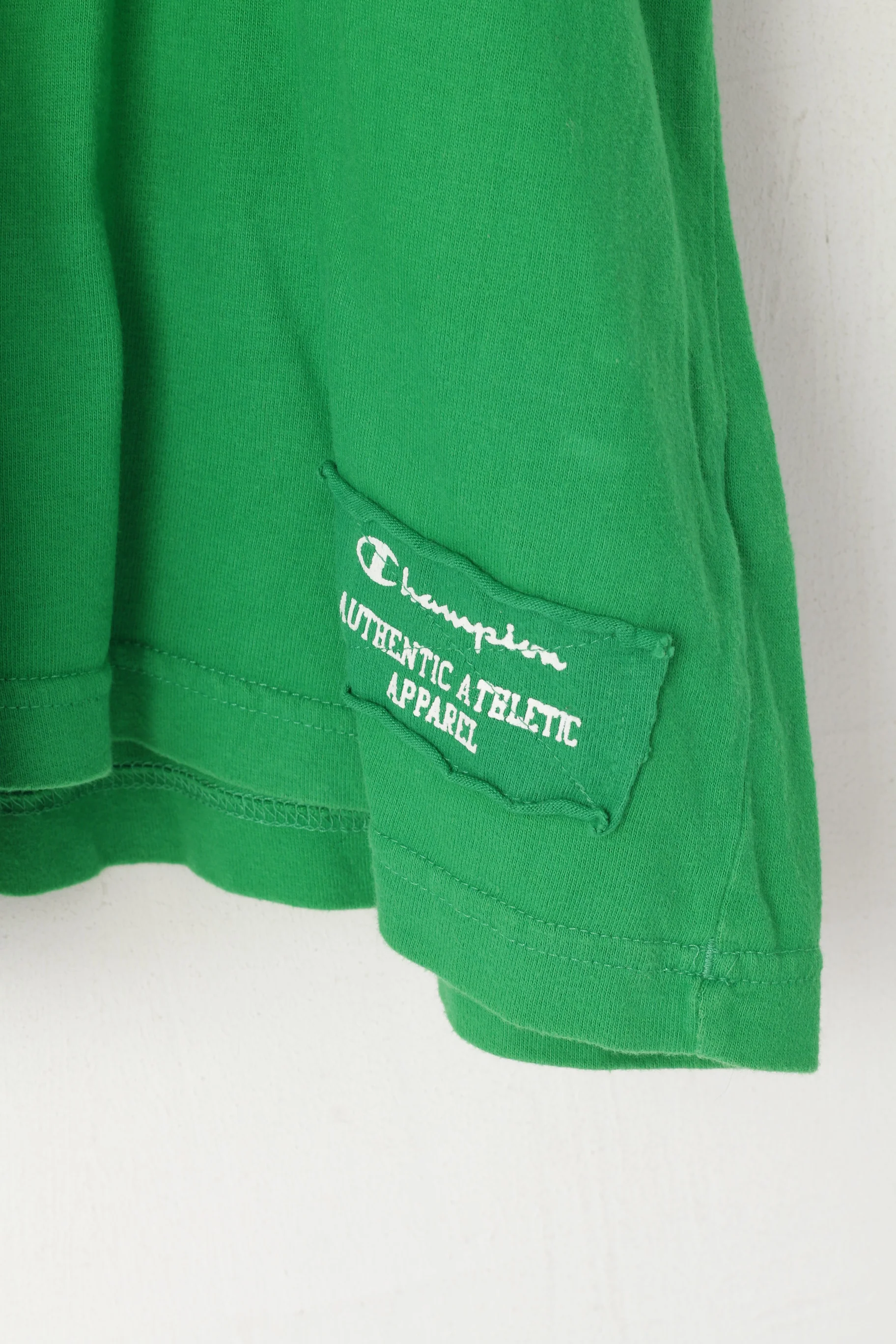 Champion Men L T- Shirt Green Cotton Graphic Crew Neck Rochester N.Y. Top - Image 3