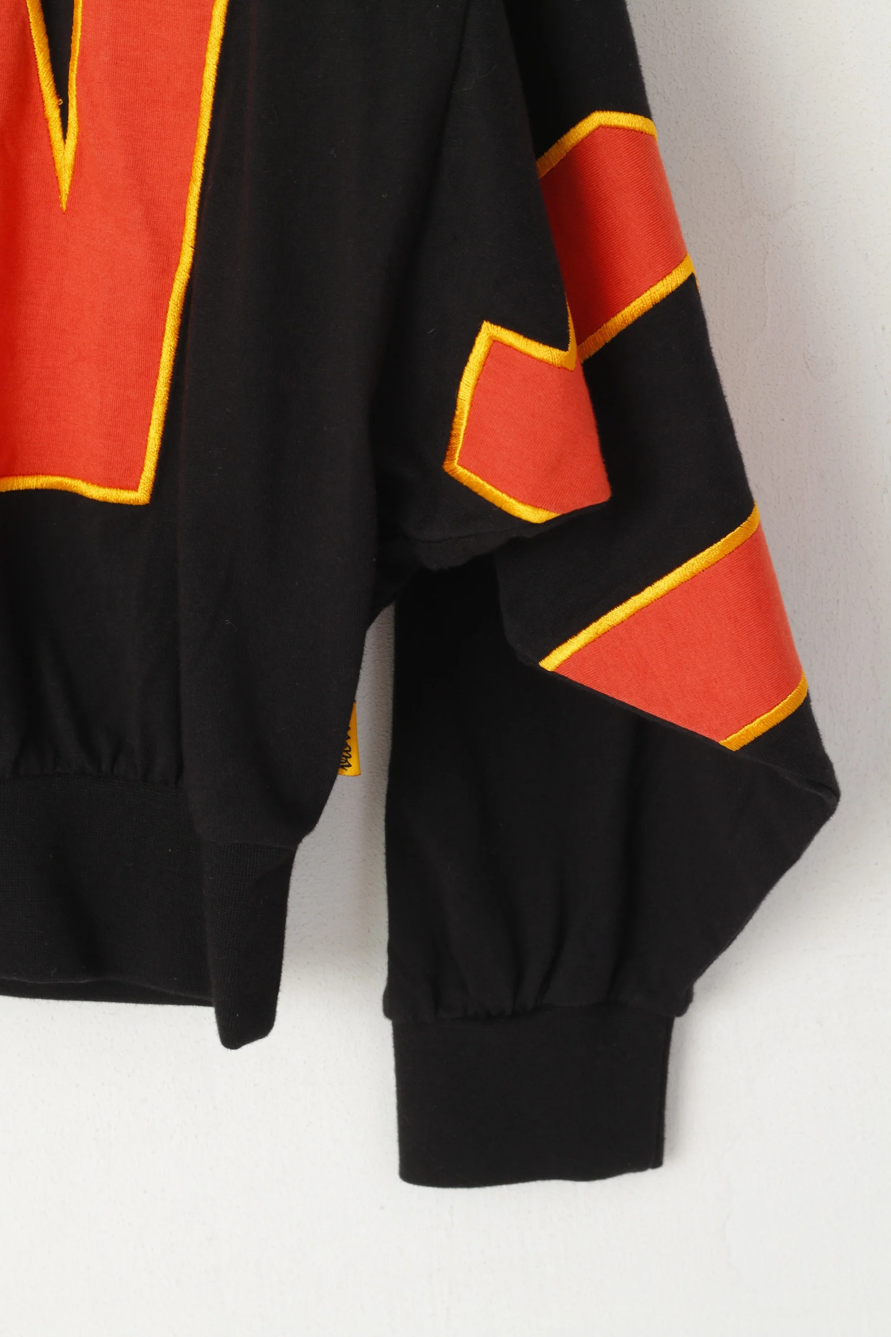VioVio Stuttgart Women M Sweatshirt Black Cotton Cropped Oversize Top - Image 3