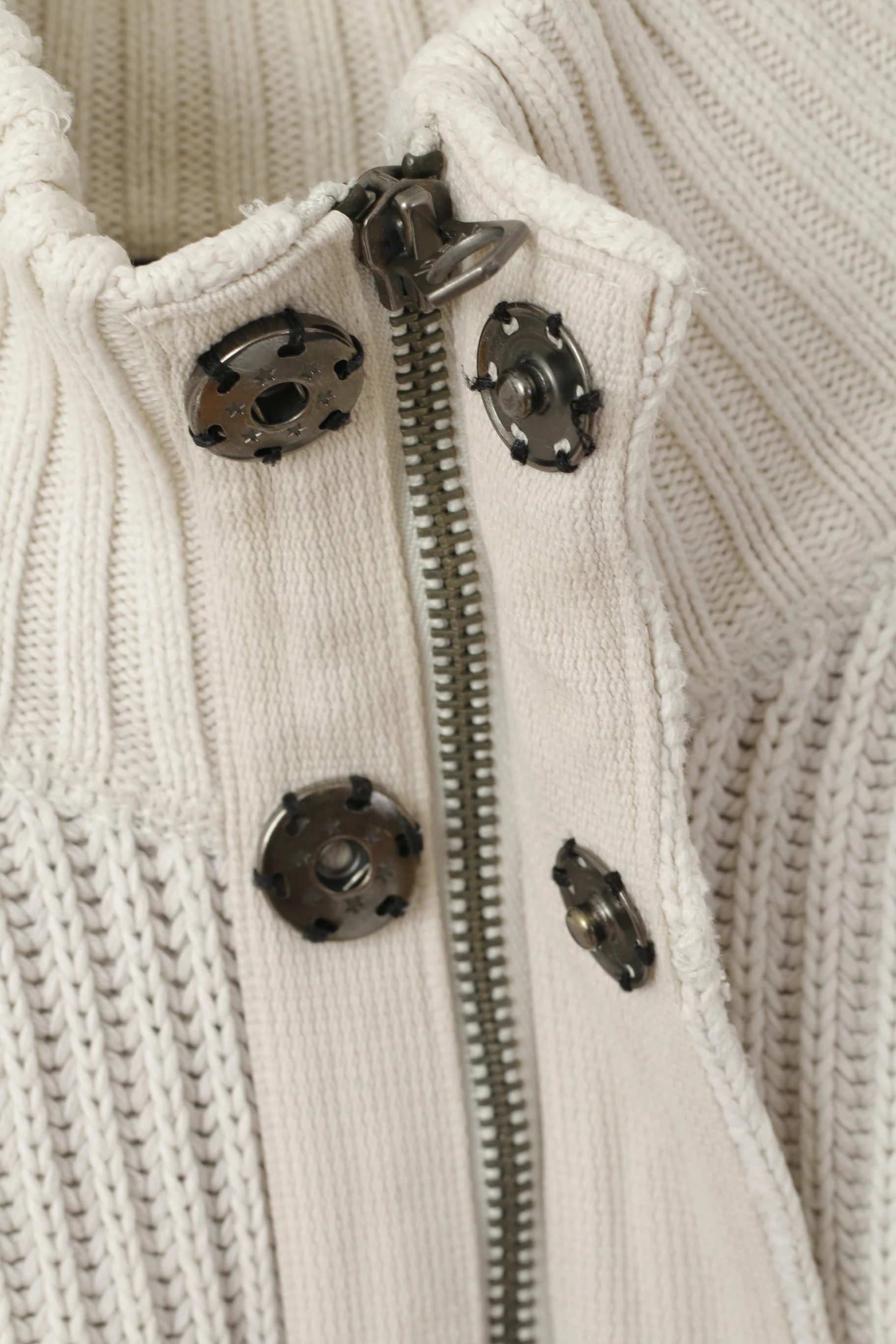 Polo Jeans Company Men XXL Sweater Beige Cotton Stretch Full Zipper Classic Top - Image 4