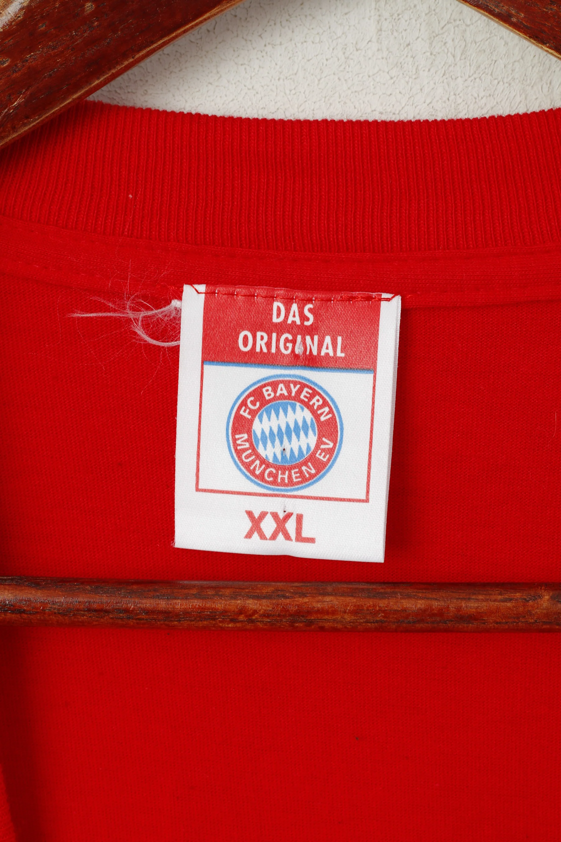 FC Bayern Munchen EV Men XXL T-Shirt Red Cotton Champion League 2001 Top - Image 3