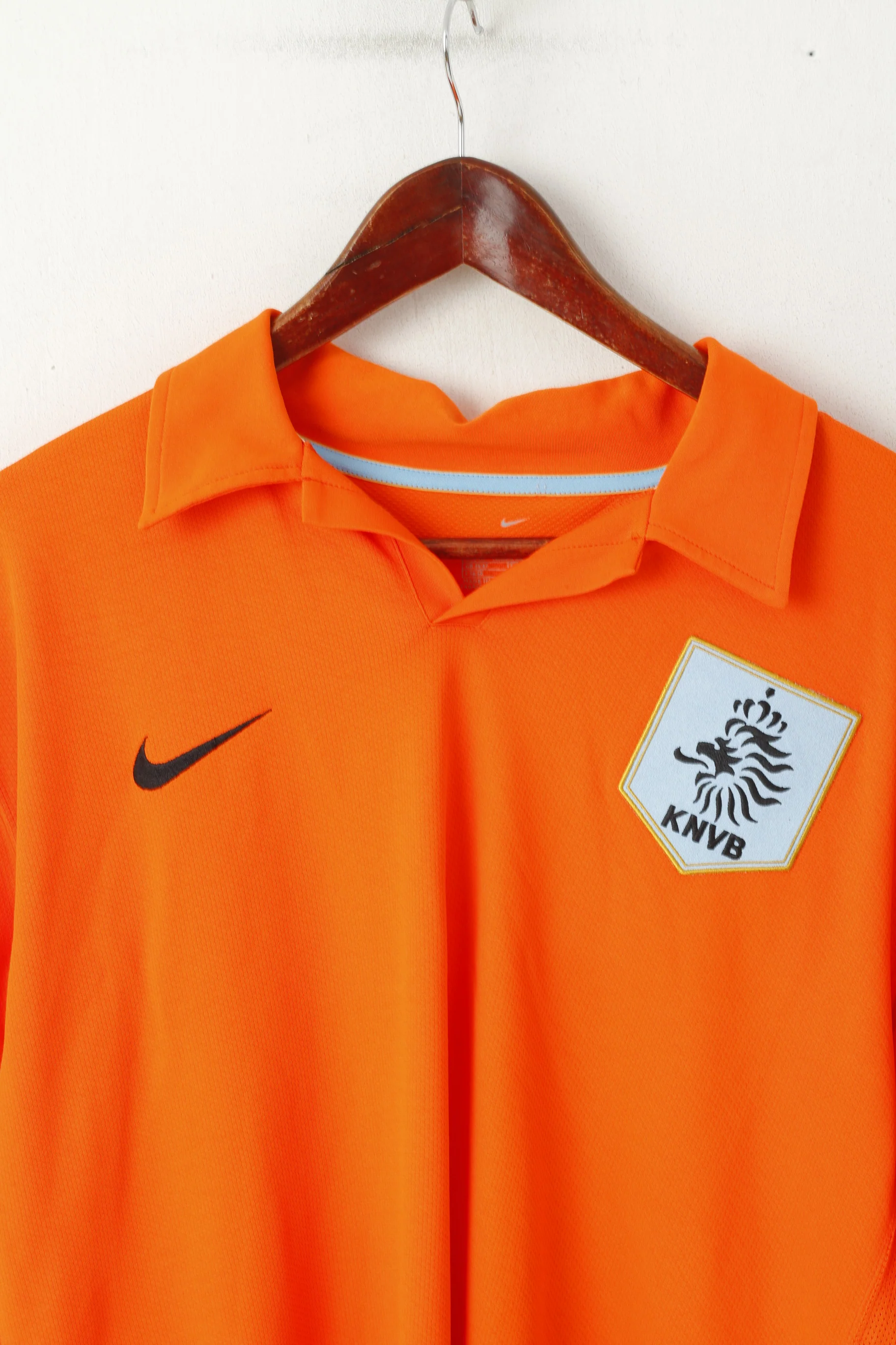 Nike Men XL Polo Shirt Neon Orange KNVB Koninklijke Nederland #10 VD VAART Top - Image 2