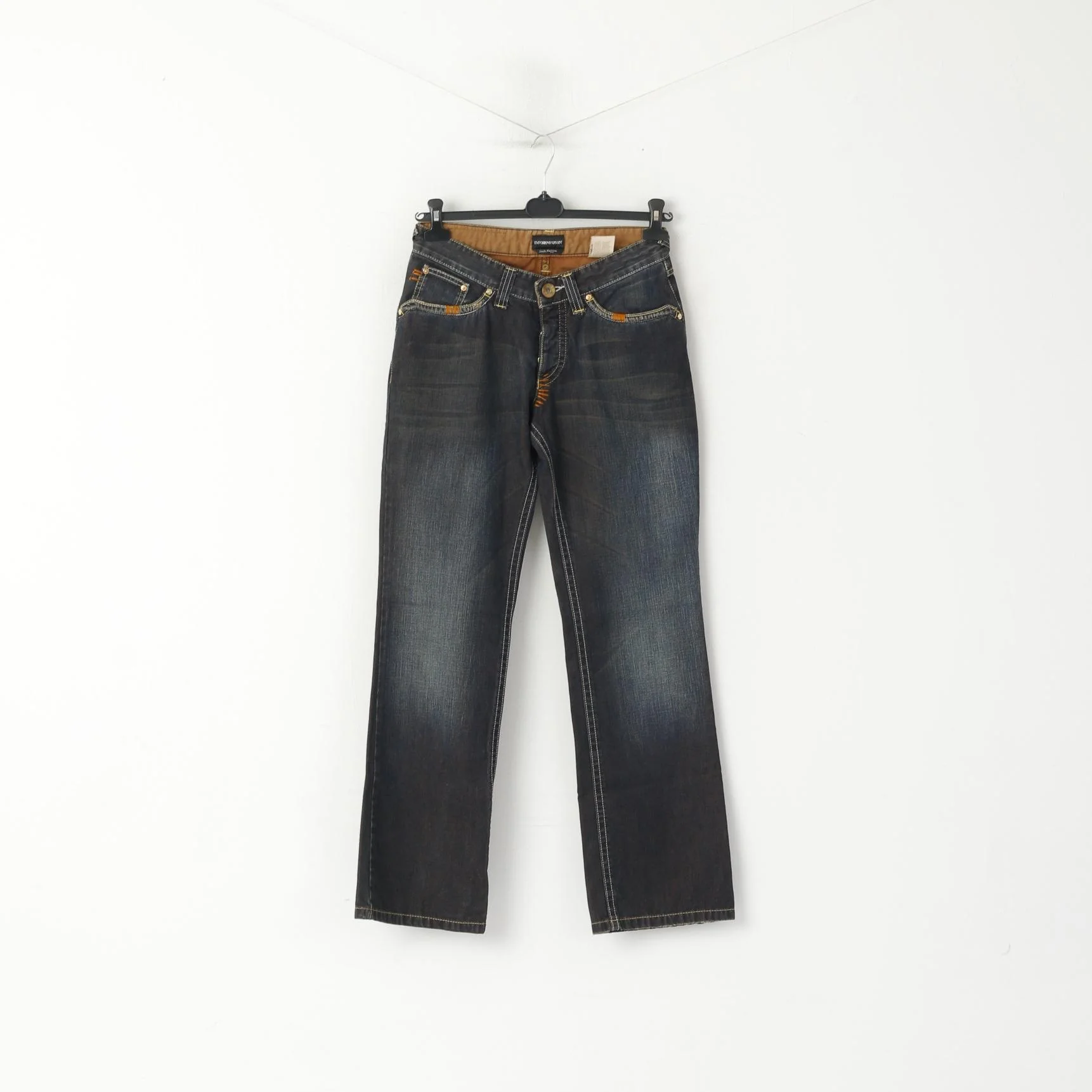 Emporio Armani Men 30 46 Jeans Trousers Navy Vintage Denim Josh Line Pants