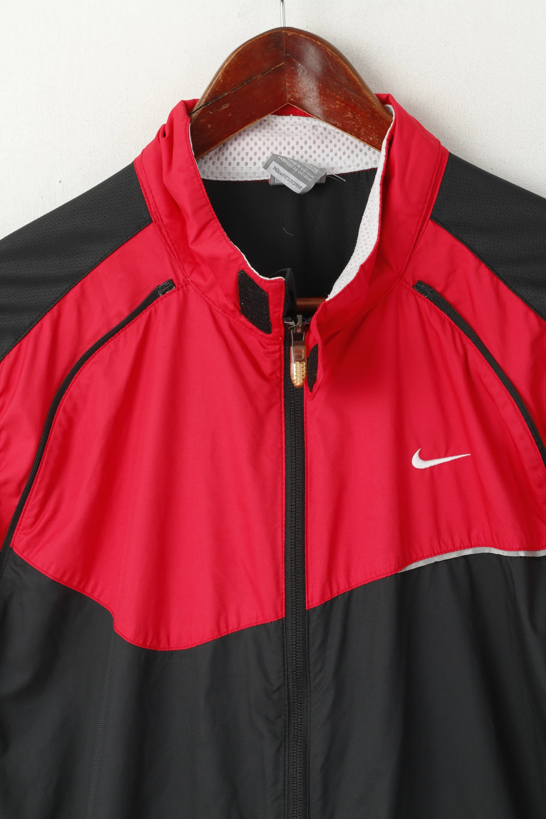 Nike Fitstorm Men L 183 Vest Black Sport Training Bike Run Full Zipper Sleeveless - Image 2