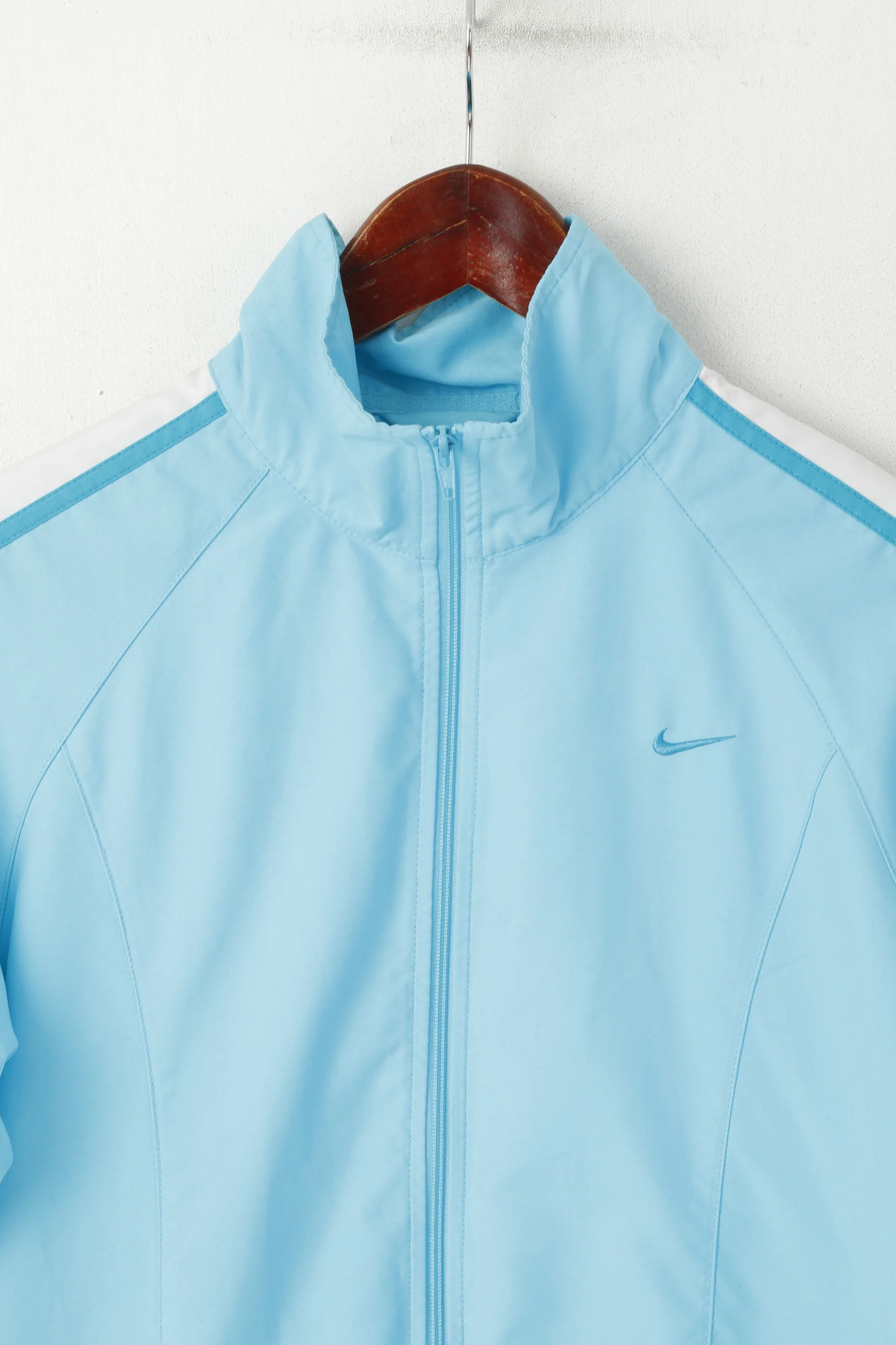 Nike Women S Jacket Blue Lightweight Full Zipper Sport Traning Track Top - Image 2