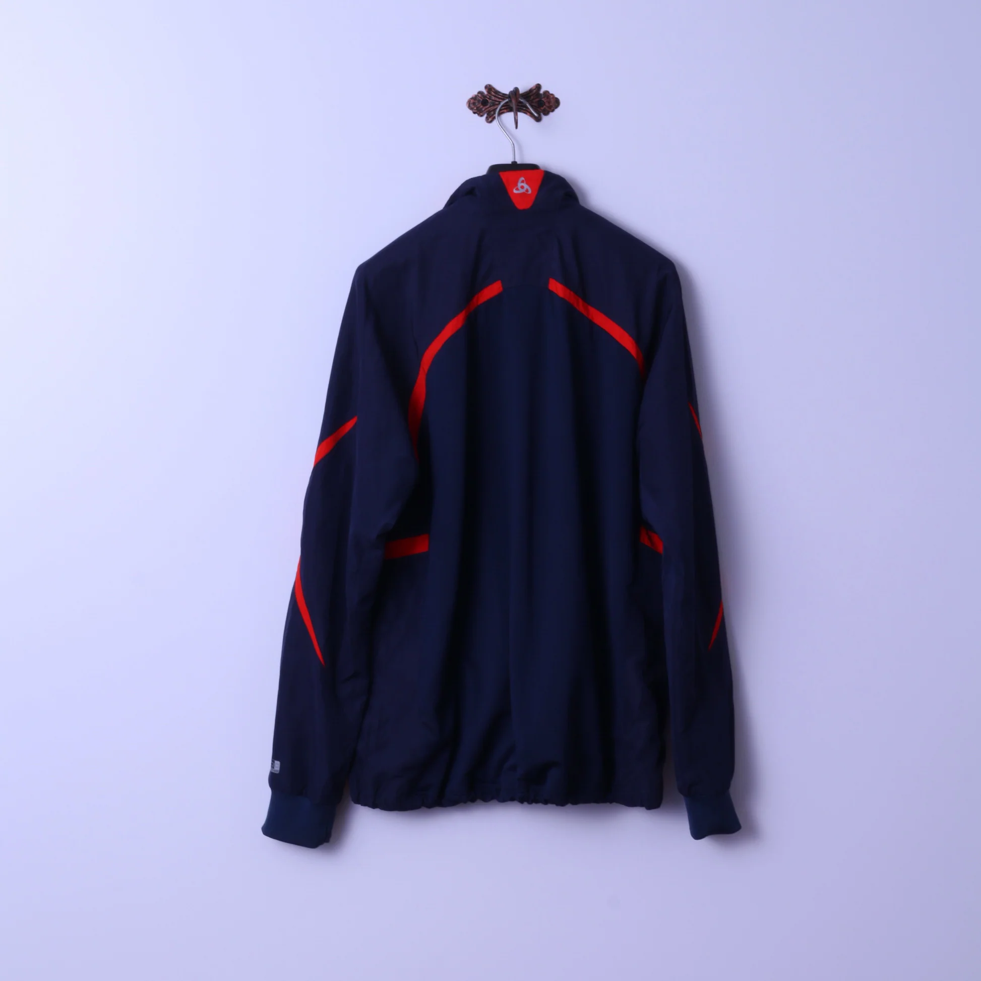 ODLO Mens XXL Jacket Navy Lightweight Zip Up Active Sportswear Windproof Top - Image 9