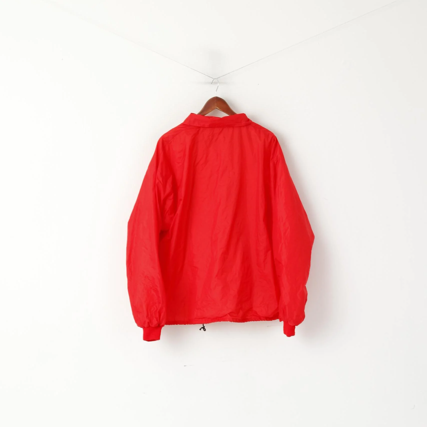 Sunderland AFC Men XL Jacket Red Vintage Football Nylon Waterproof Snap Top - Image 6