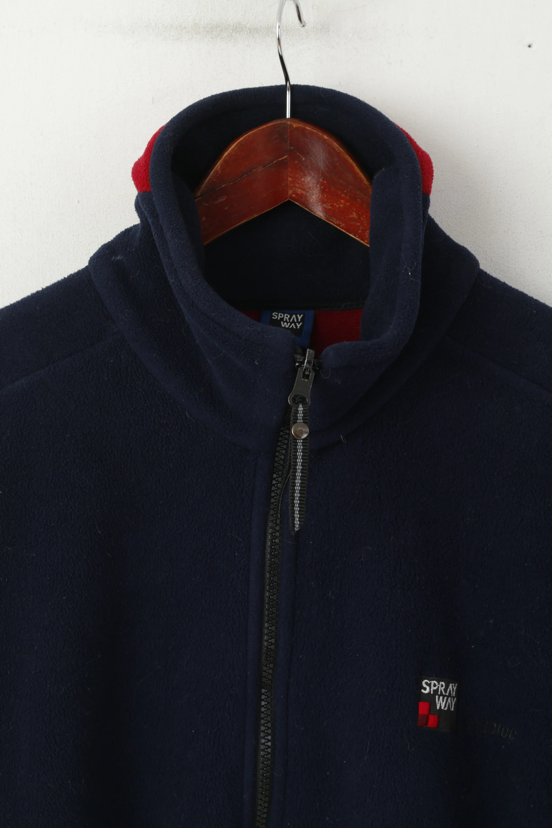 Sprayway Men S Fleece Top Navy Vintage Activewear Outdoor Sweatshirt Top - Image 2