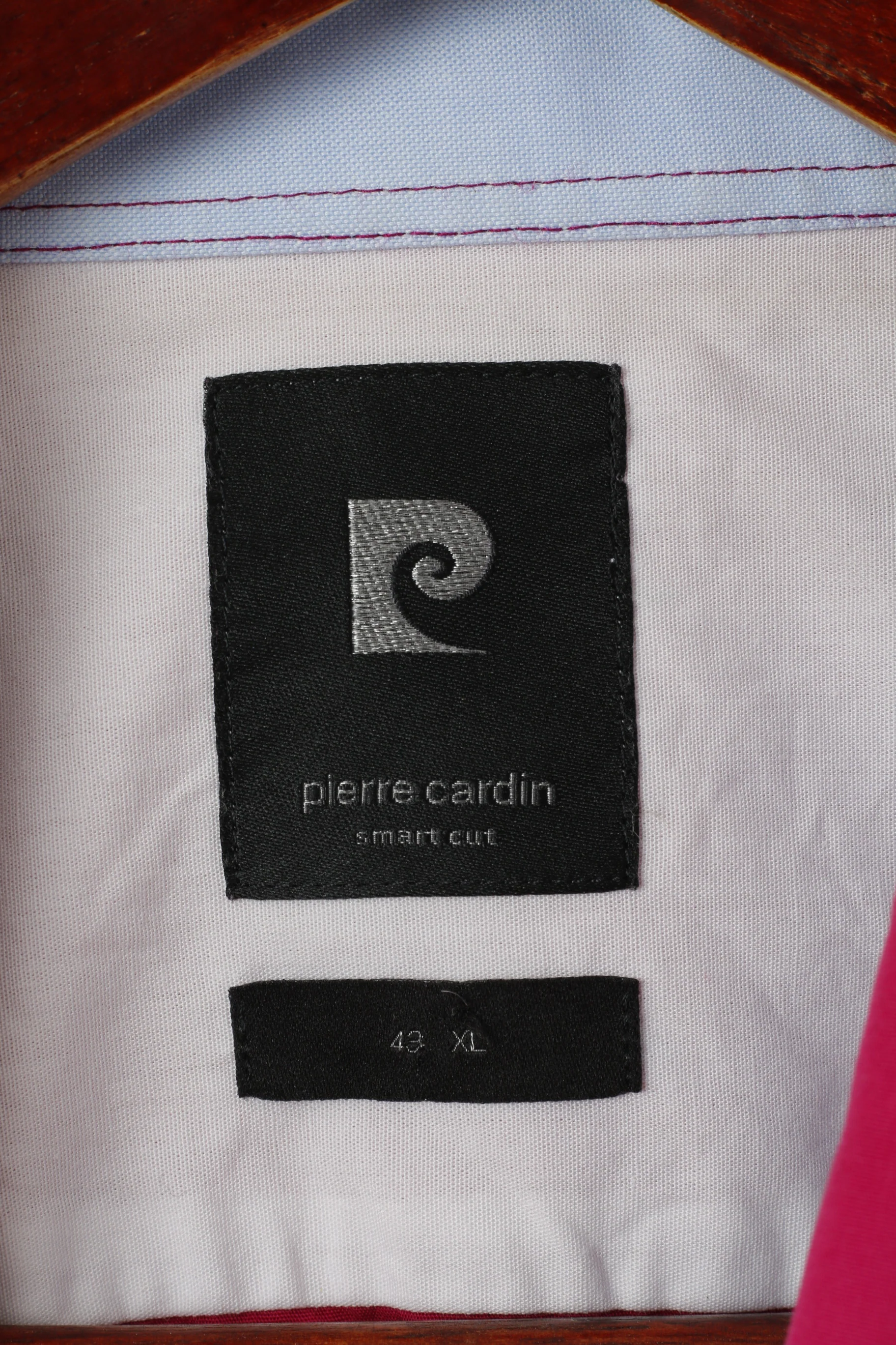 Pierre Cardin Men XL Casual Shirt Amaranth Cotton Smart Cut Button Down Collar Top - Image 4